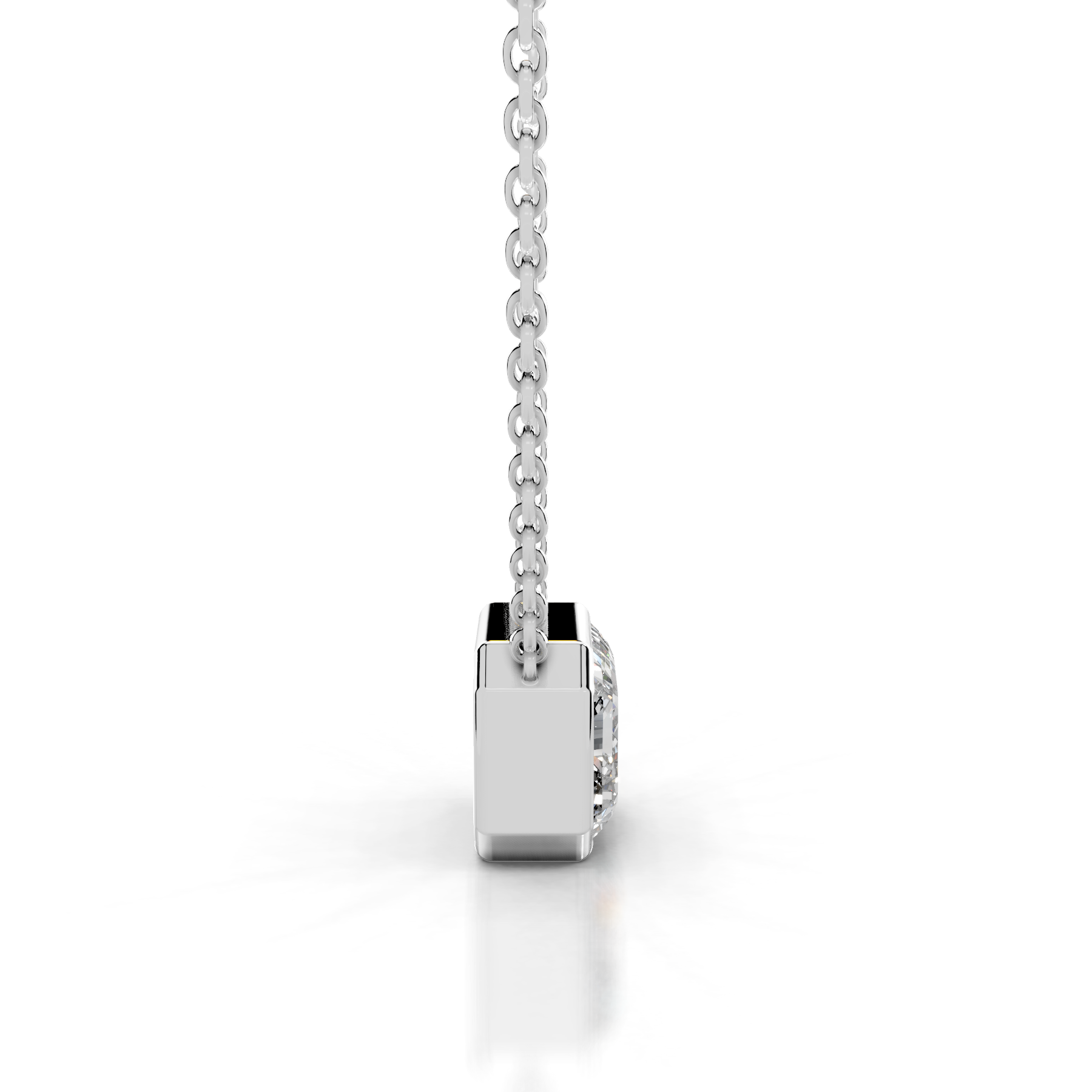 Etta Diamond Pendant  (2 Carat) -14K White Gold