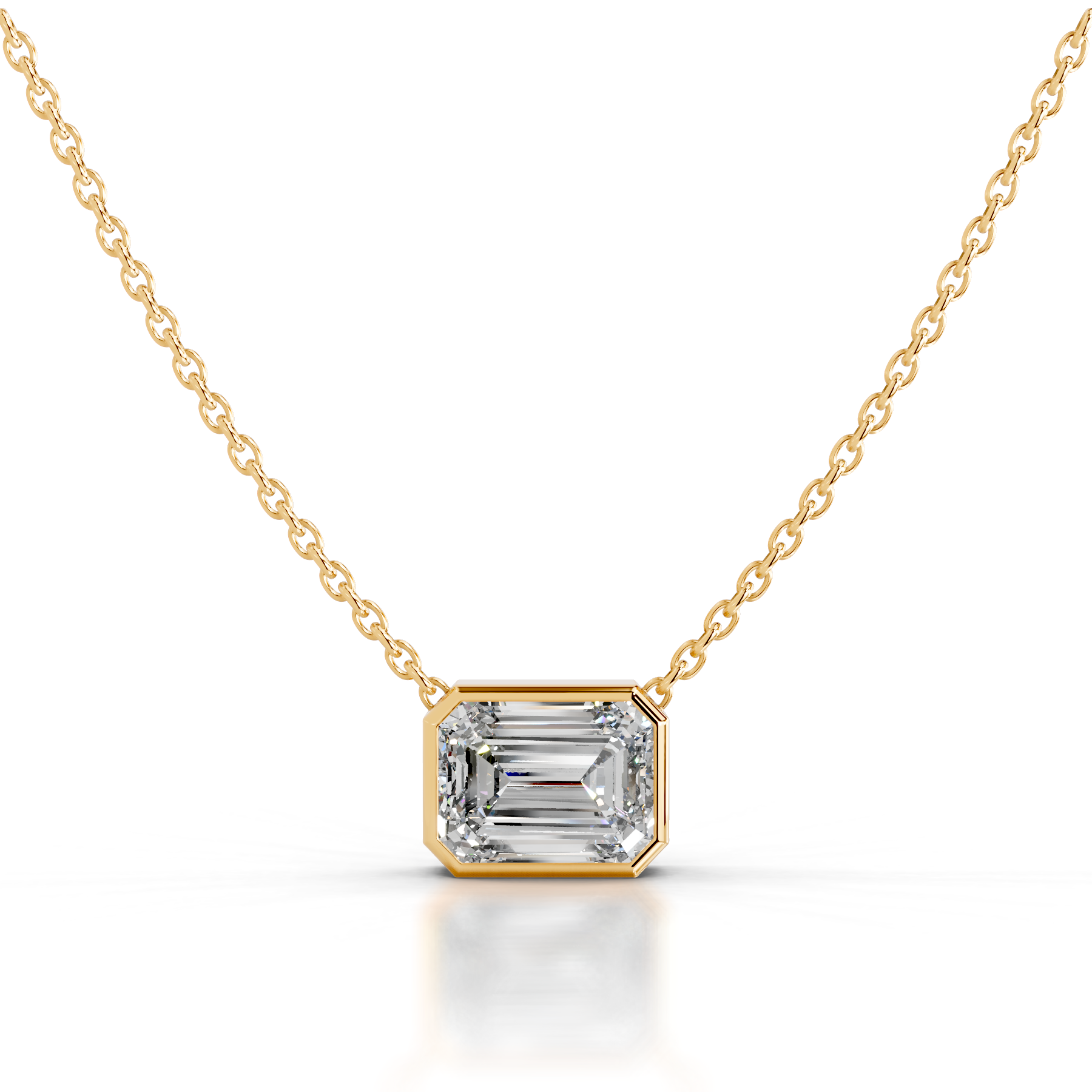 Etta Lab Grown Diamond Pendant  (2 Carat) -18K Yellow Gold (RTS)