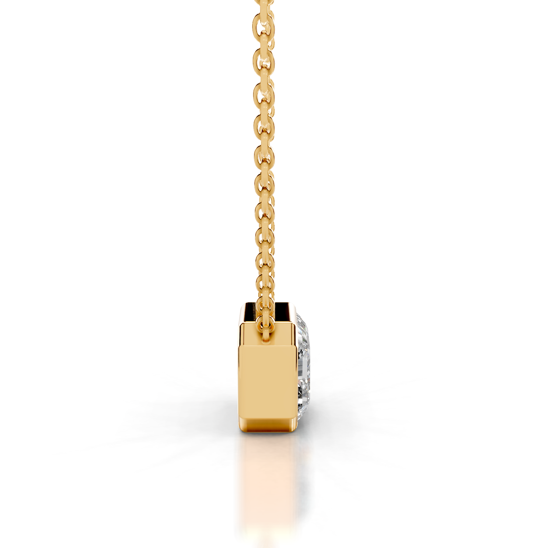 Etta Lab Grown Diamond Pendant  (2 Carat) -18K Yellow Gold (RTS)