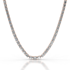 Athena Lab Grown Diamond Tennis Collier (15 Carat) -14K Rose Gold