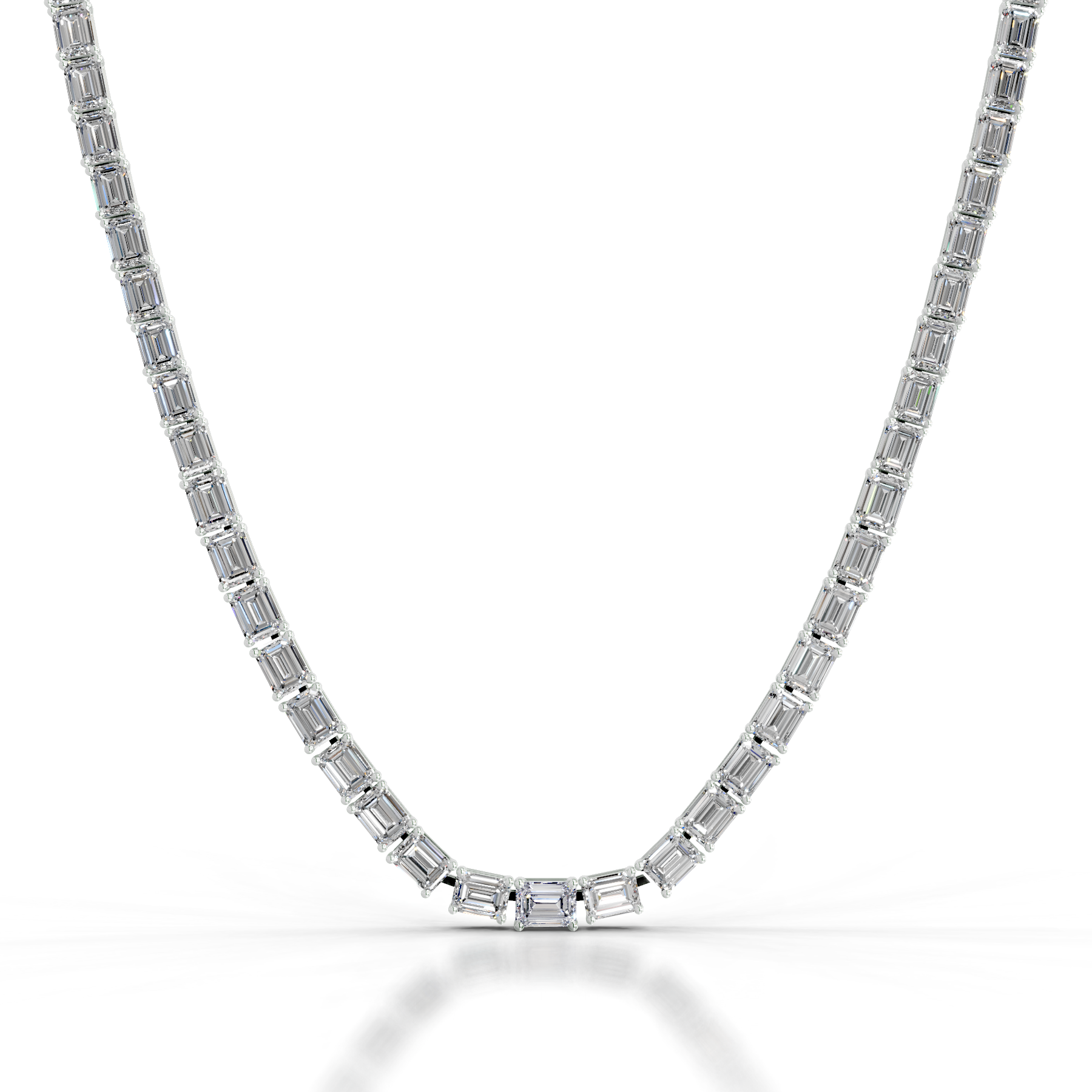 Athena Diamond Tennis Collier   (15 Carat) -18K White Gold