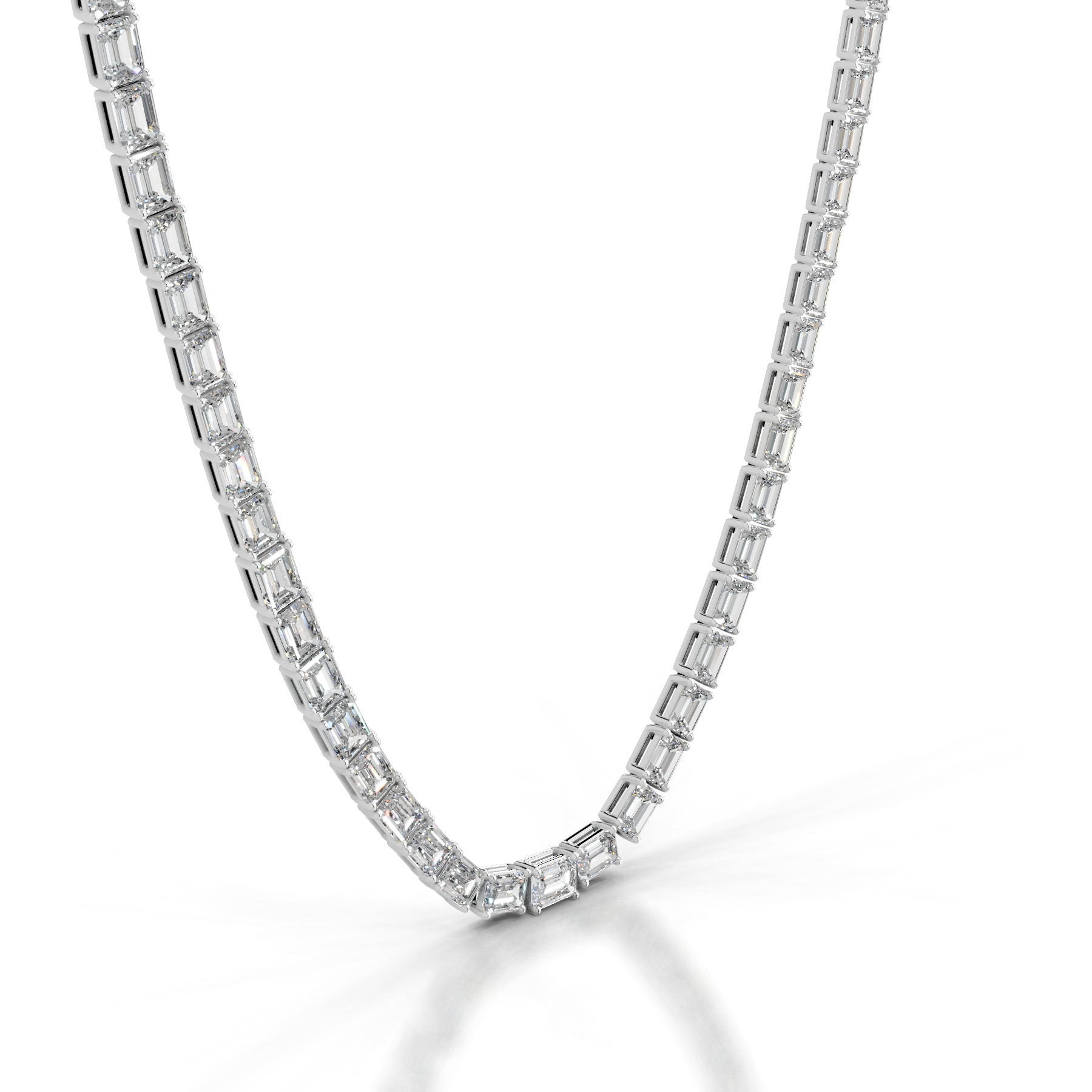 Athena Diamond Tennis Collier   (15 Carat) -18K White Gold