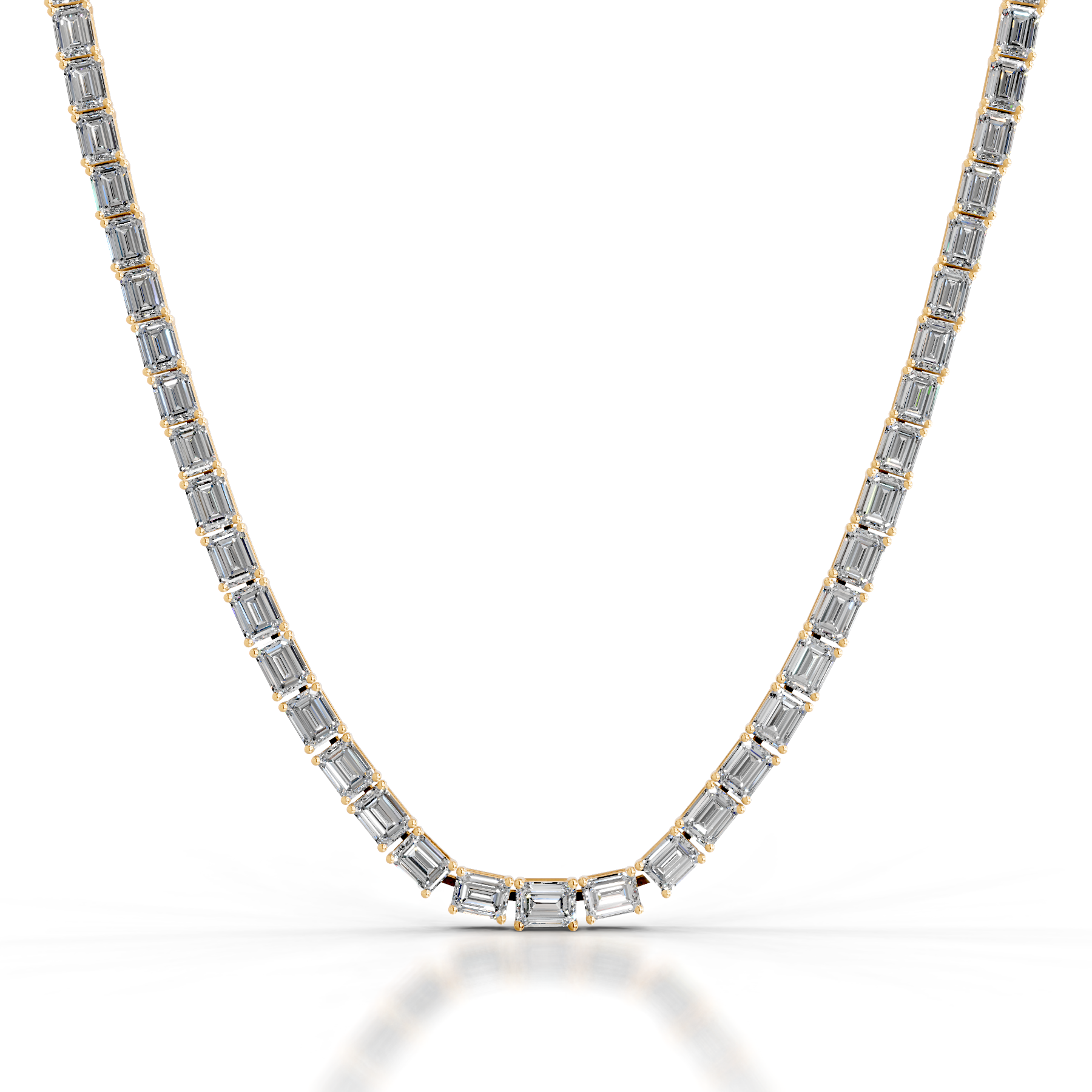 Athena Diamond Tennis Collier   (15 Carat) -18K Yellow Gold