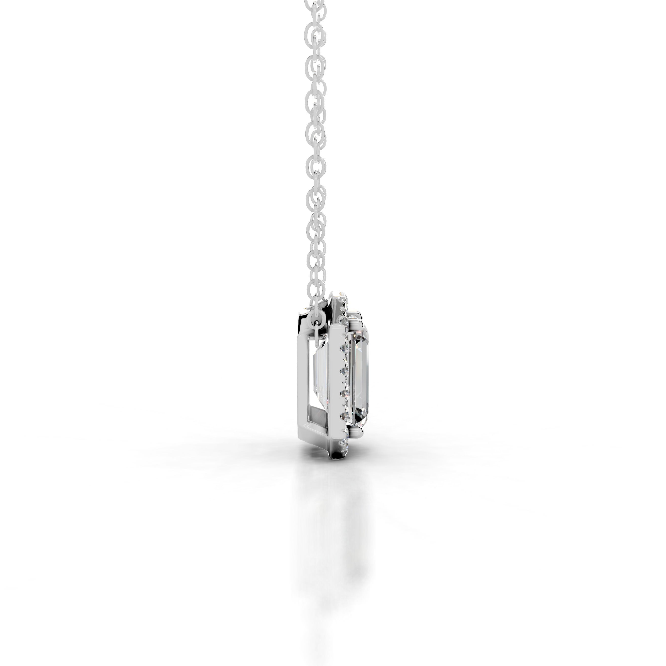 Eden Lab Grown Diamond Halo Pendant - 14K White Gold