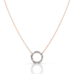 Lottie Lab Grown Diamond Hoop Pendant - 14K Rose Gold