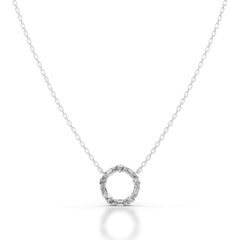 Lottie Lab Grown Diamond Hoop Pendant - 18K White Gold