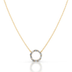 Lottie Lab Grown Diamond Hoop Pendant - 18K Yellow Gold