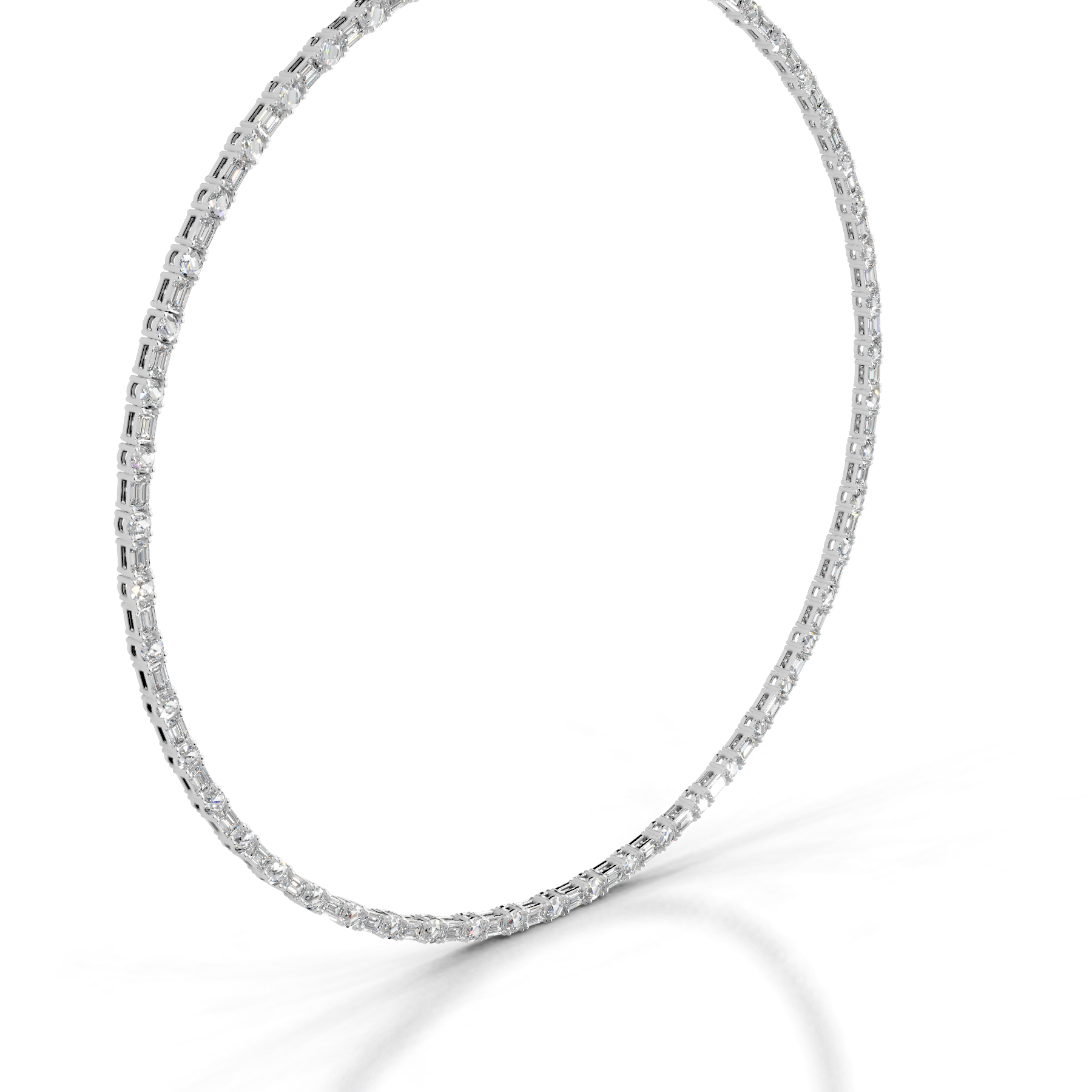 Isadora Diamond Tennis Collier   (15 Carat) -18K White Gold