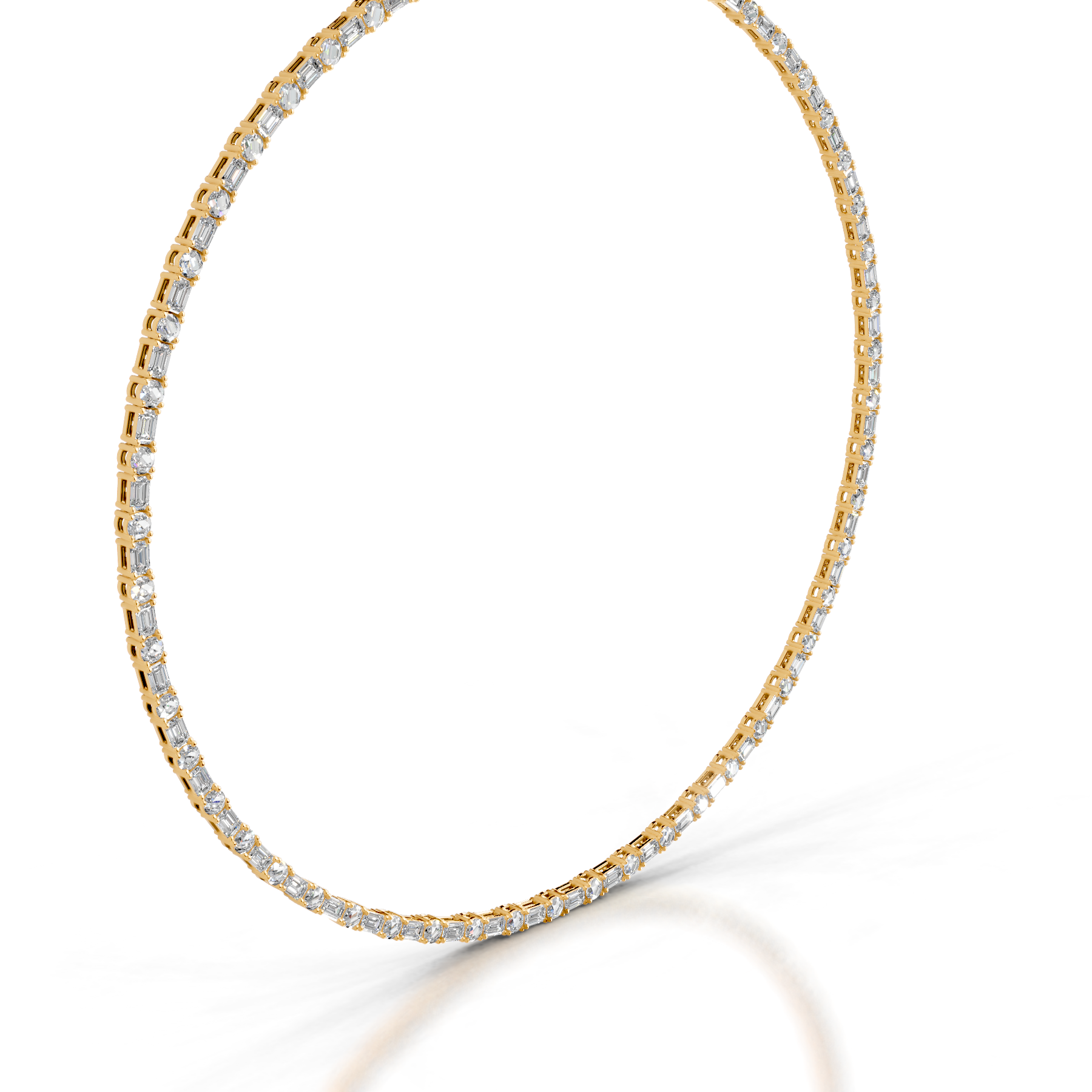 Isadora Lab Grown Diamond Tennis Collier   (15 Carat) -18K Yellow Gold