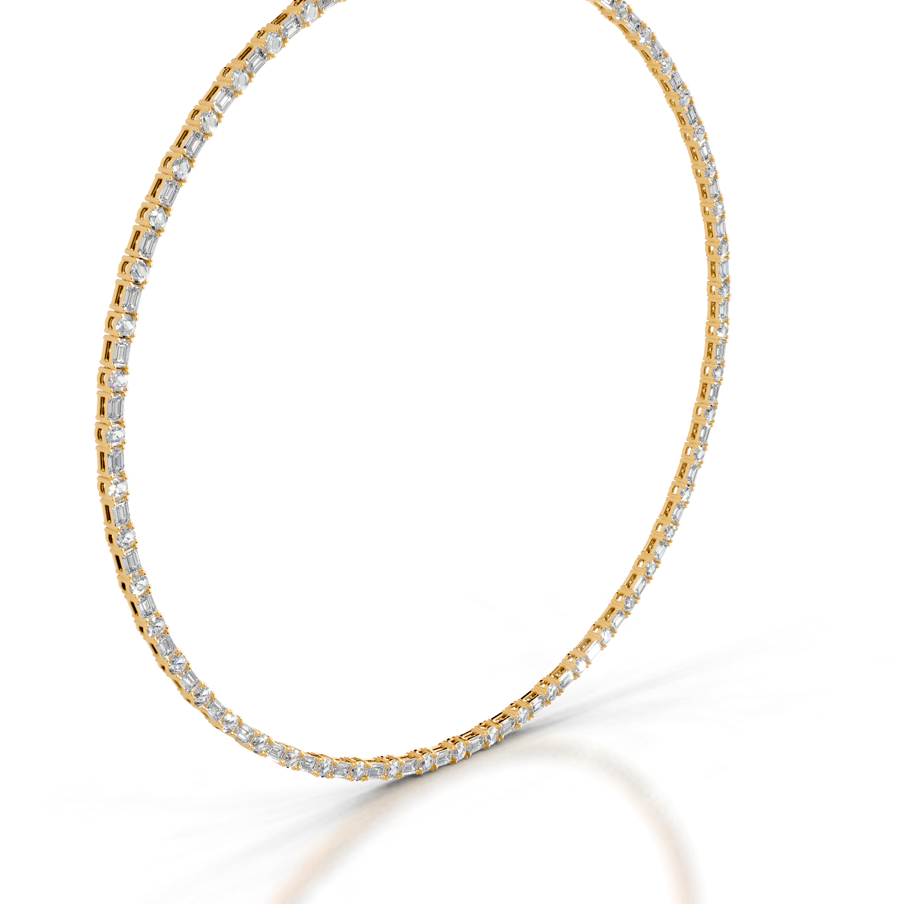 Isadora Diamond Tennis Collier   (15 Carat) -18K Yellow Gold