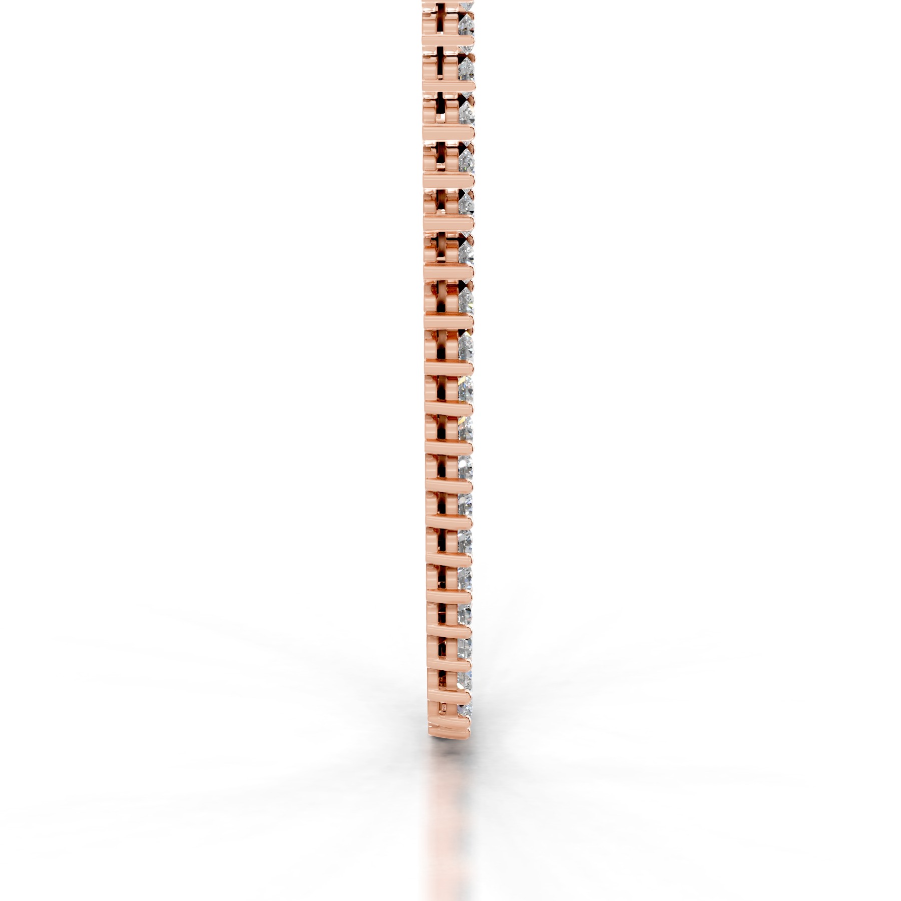 Lou Lab Grown Diamond Tennis Collier   (4 Carat) -14K Rose Gold