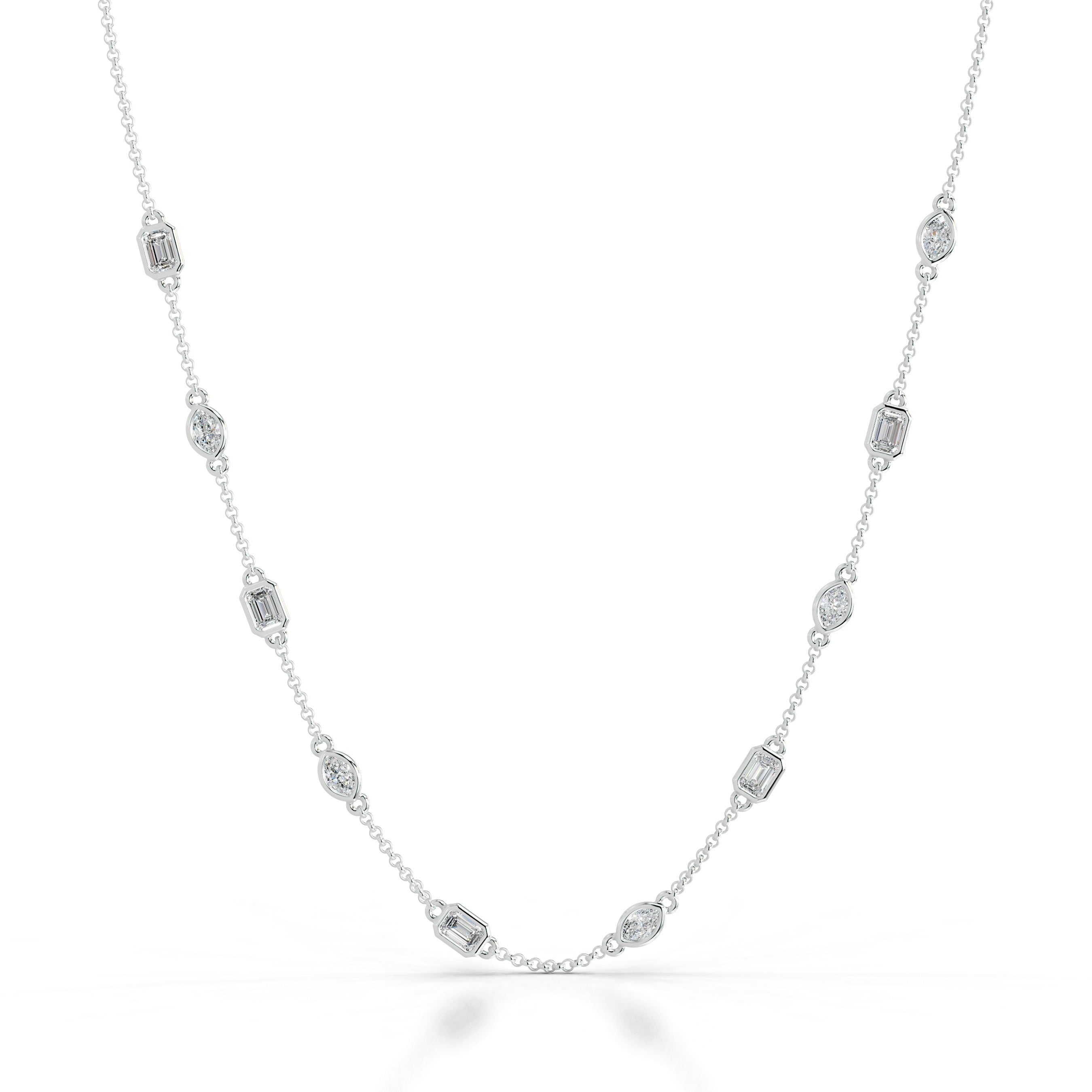 Leonie Lab Grown Diamond Collier - 18K White Gold