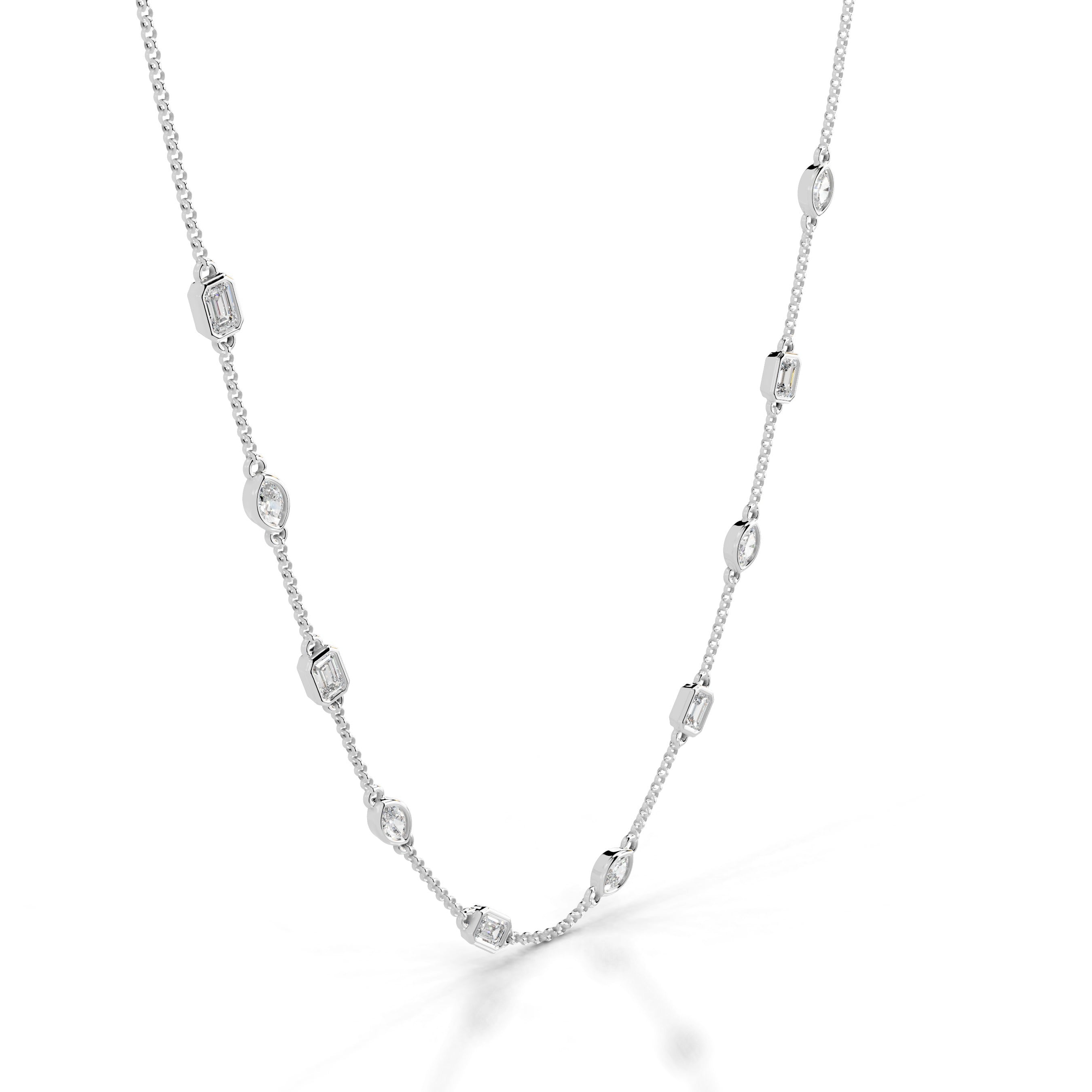 Leonie Lab Grown Diamond Collier - 18K White Gold