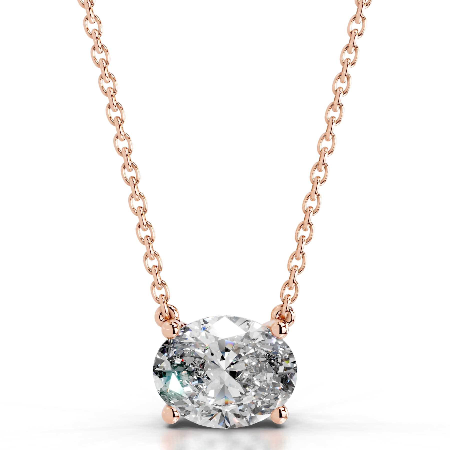 Petit Clmence Lab Grown Diamond Pendant -14K Rose Gold