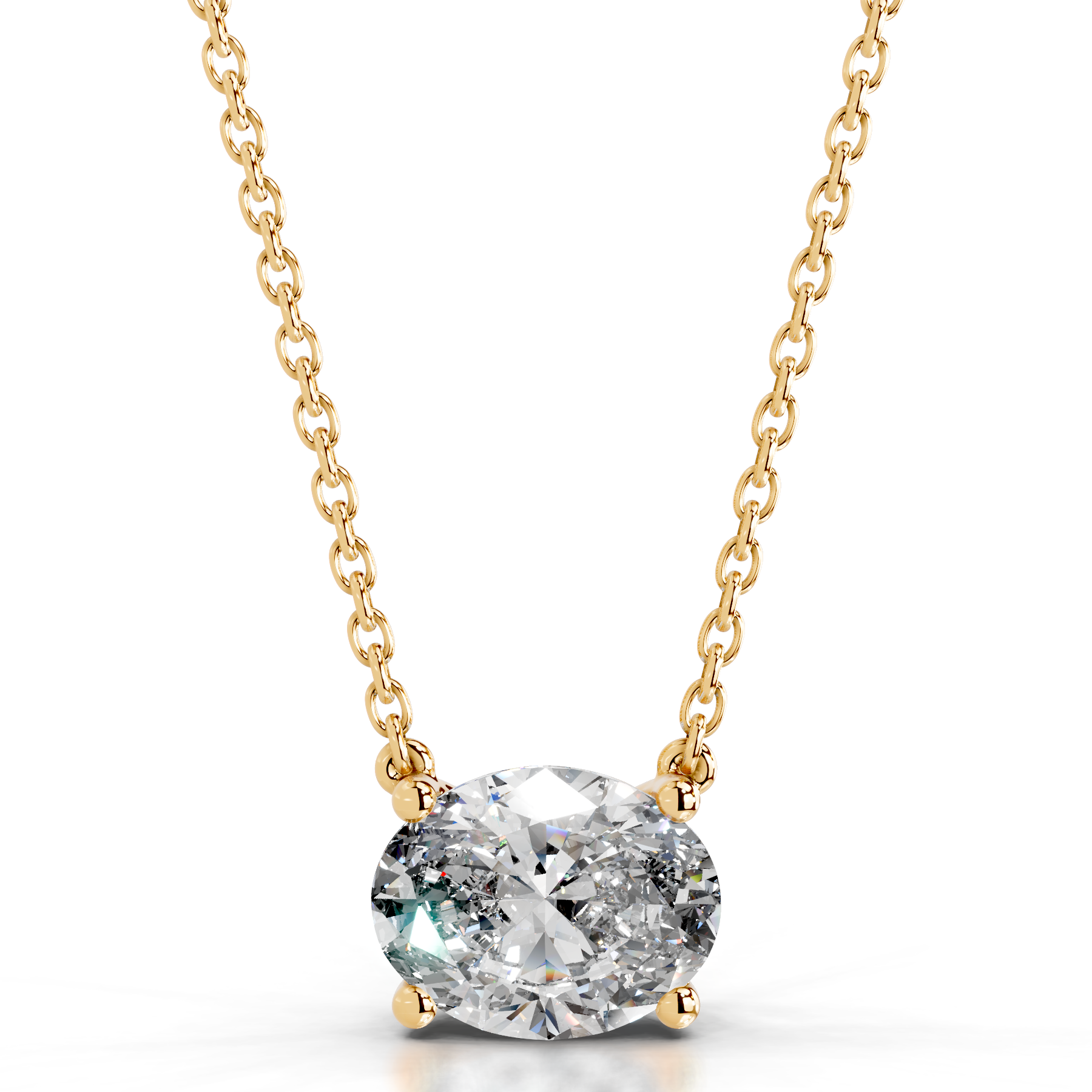 Petit Clmence Lab Grown Diamond Pendant -18K Yellow Gold