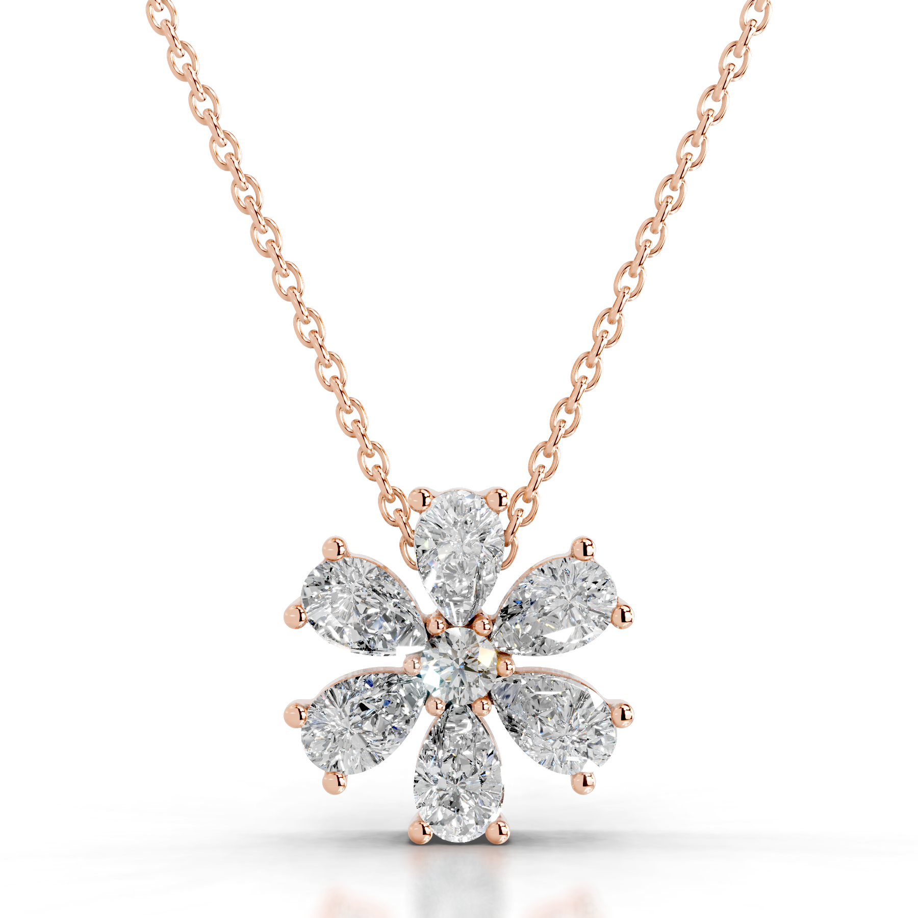 Nova Diamond Pendant   (1.70 Carat) -14K Rose Gold