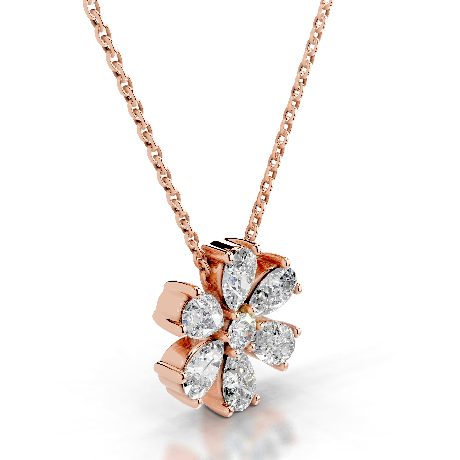 Nova Lab Grown Diamond Pendant   (1.70 Carat) -14K Rose Gold