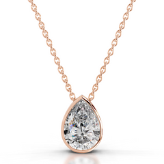 Petit Gianna Lab Grown Diamond Pendant -14K Rose Gold