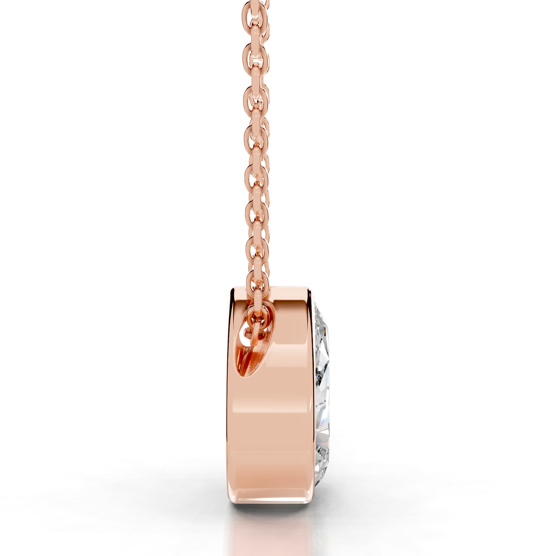 Gianna Diamond Pendant   (2 Carat) -14K Rose Gold