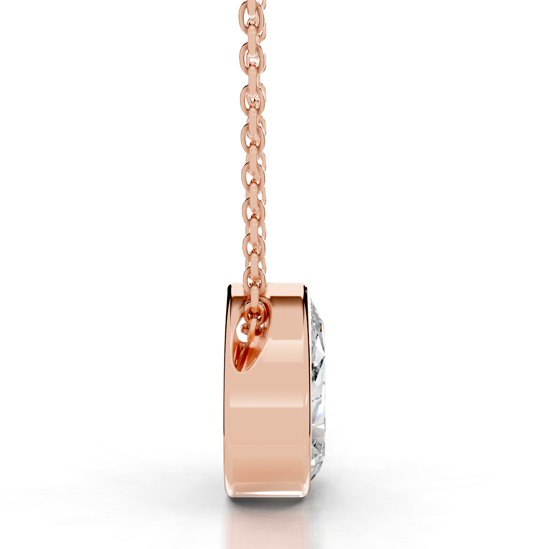 Gianna Diamond Pendant (2 Carat) -14K Rose Gold - Main Stone 4.05 Carat
