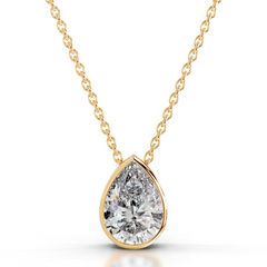 Gianna Lab Grown Diamond Pendant Pear -18K Yellow Gold