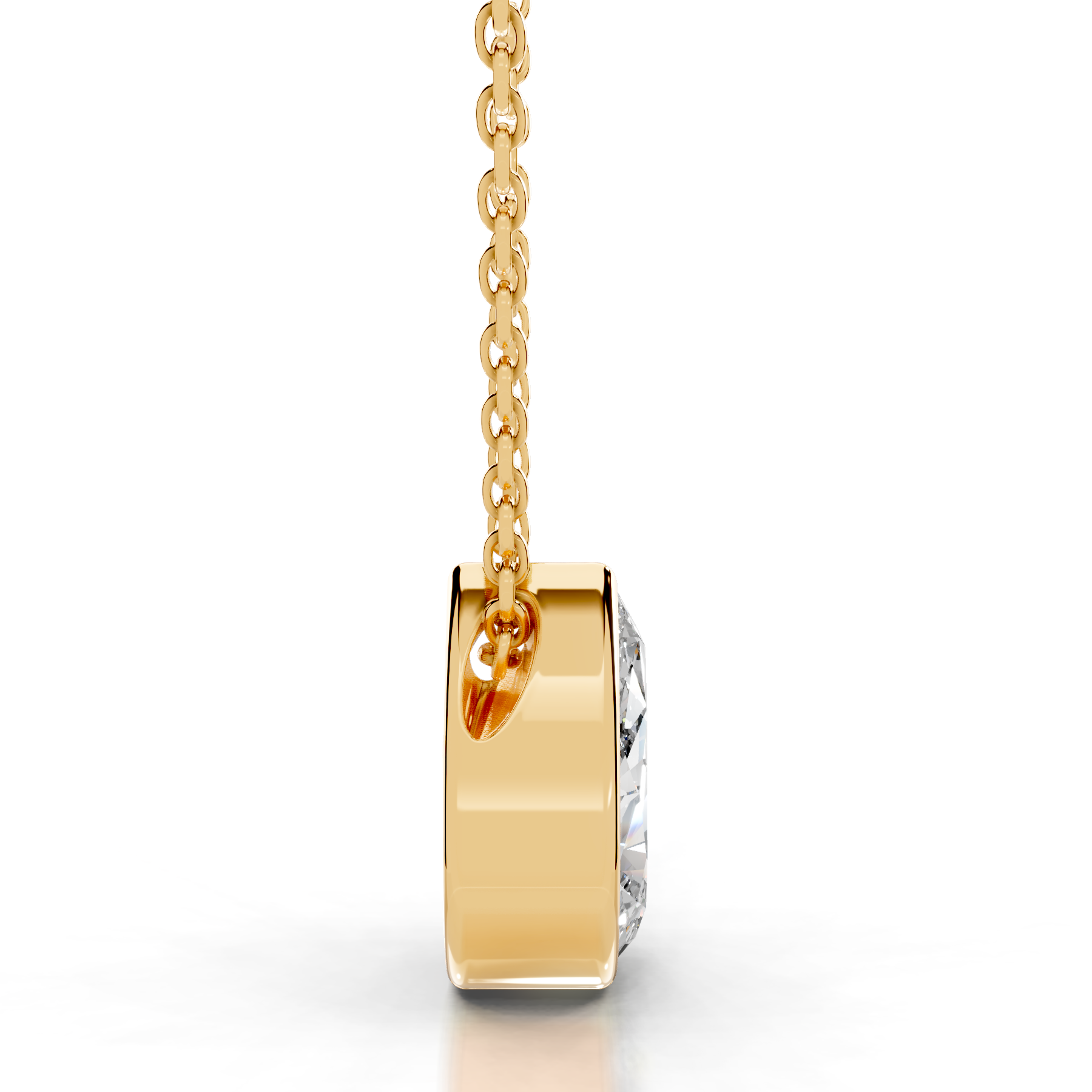 Gianna Lab Grown Diamond Pendant   (2 Carat) -18K Yellow Gold (RTS)