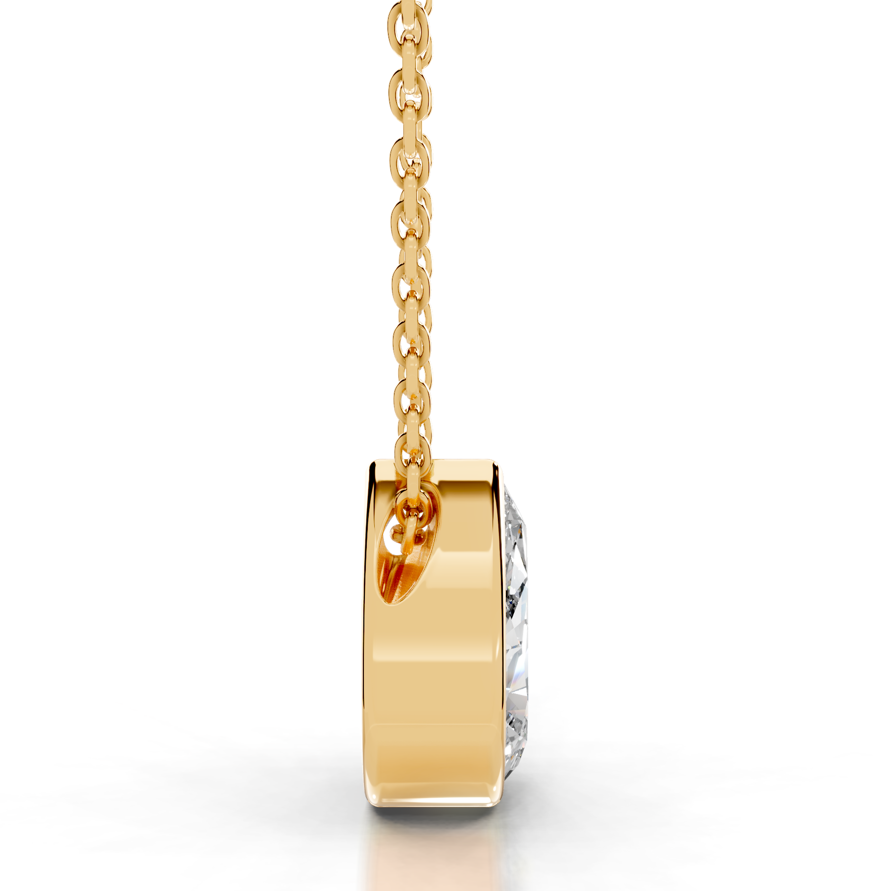 Gianna Diamond Pendant (2 Carat) -18K Yellow Gold - Main Stone 4.05 Carat