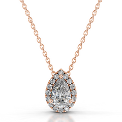 Chantal Diamond Pendant (1.2 Carat) -14K Rose Gold
