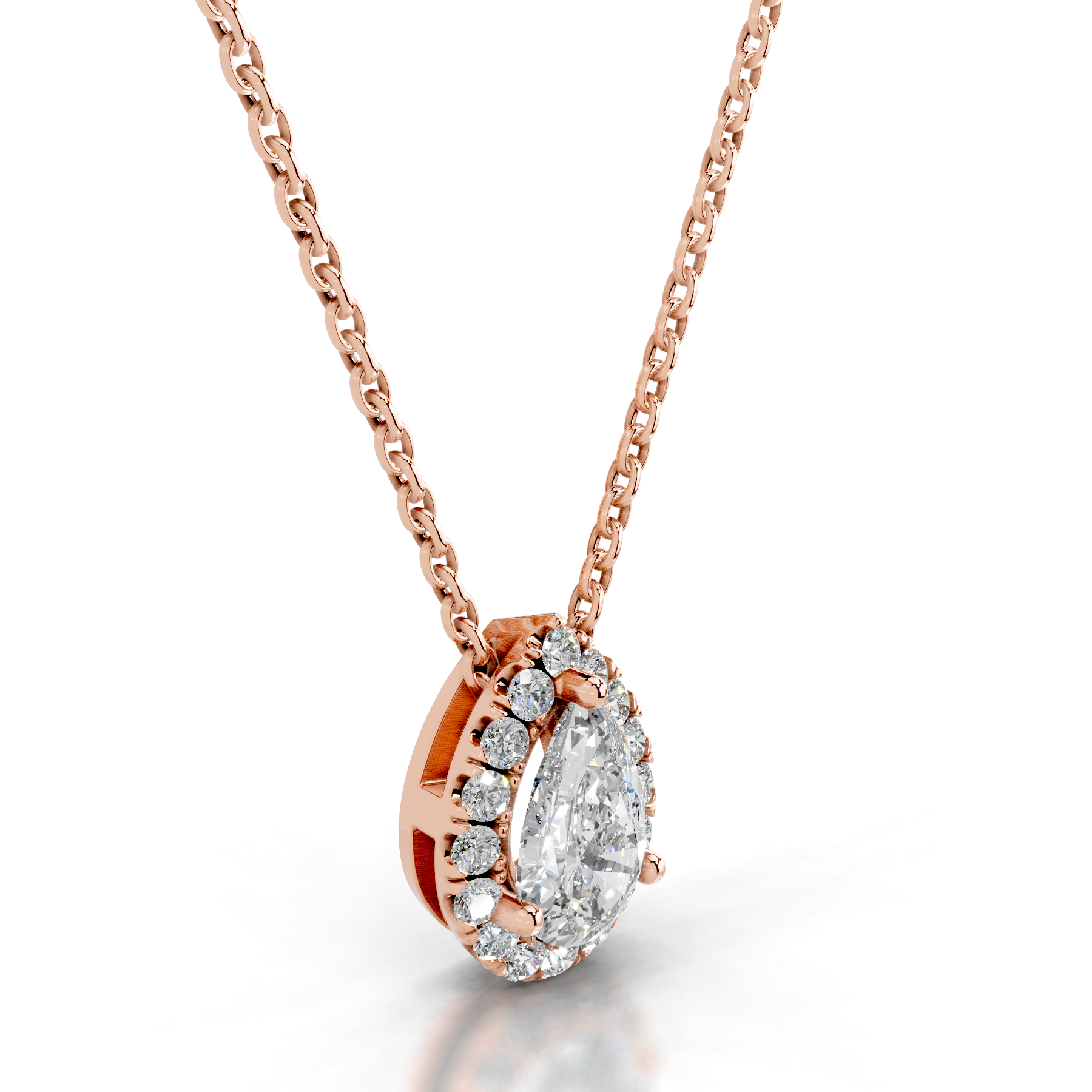 Petit Chantal Lab Grown Diamond Pendant -14K Rose Gold