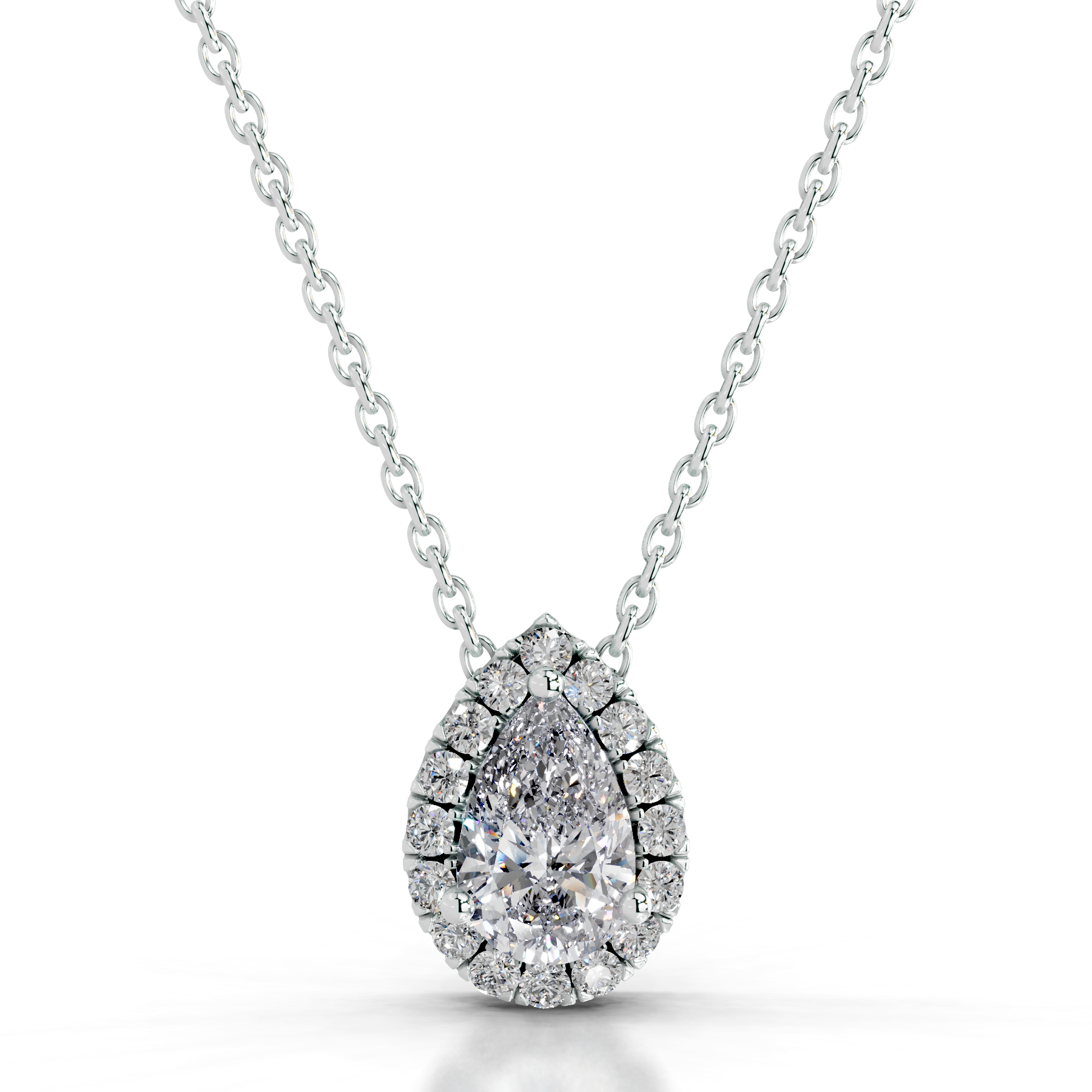 Chantal Diamond Pendant   (1.2 Carat) -14K White Gold