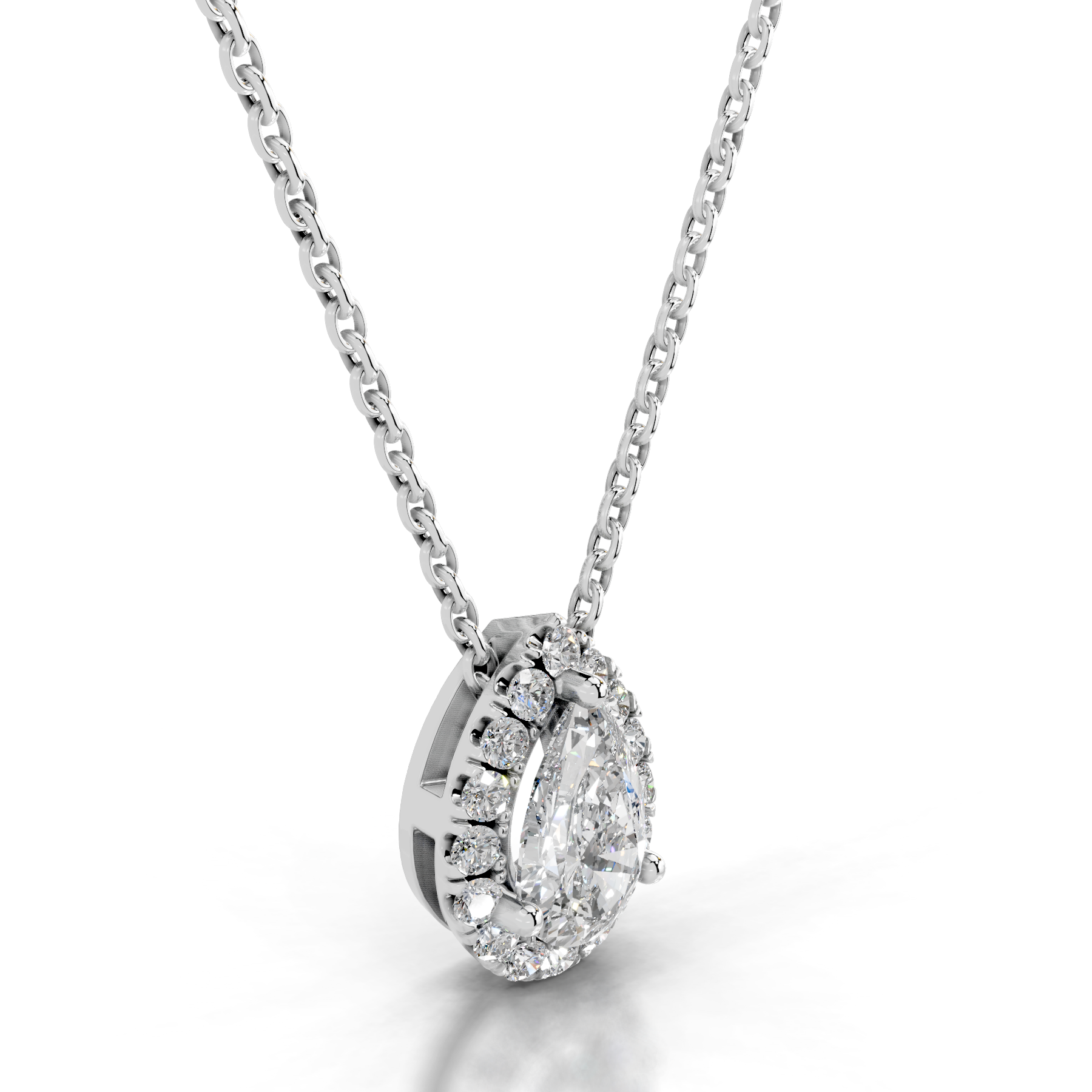 Chantal Diamond Pendant   (1.2 Carat) -18K White Gold