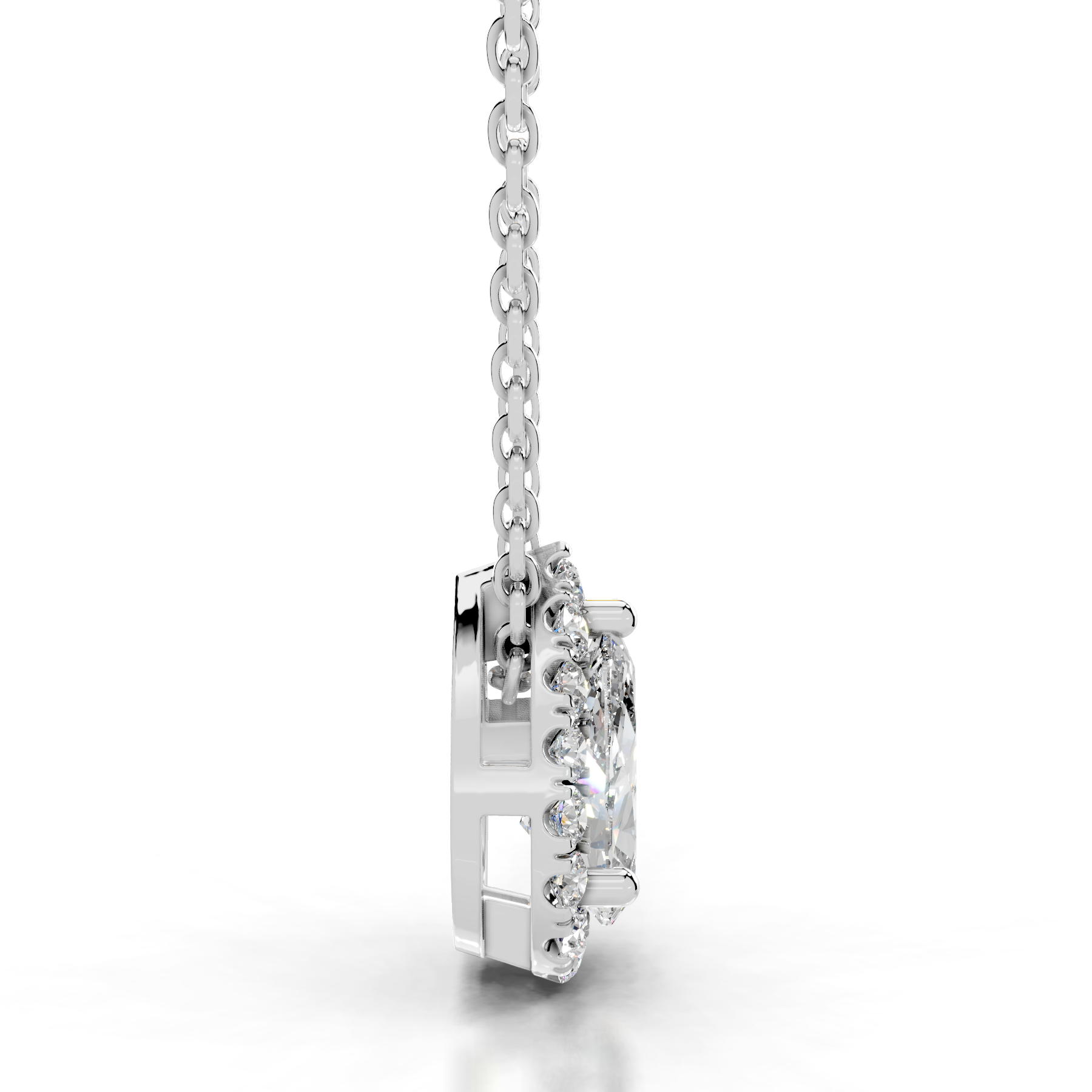 Chantal Lab Grown Diamond Pendant   (1.2 Carat) -18K White Gold