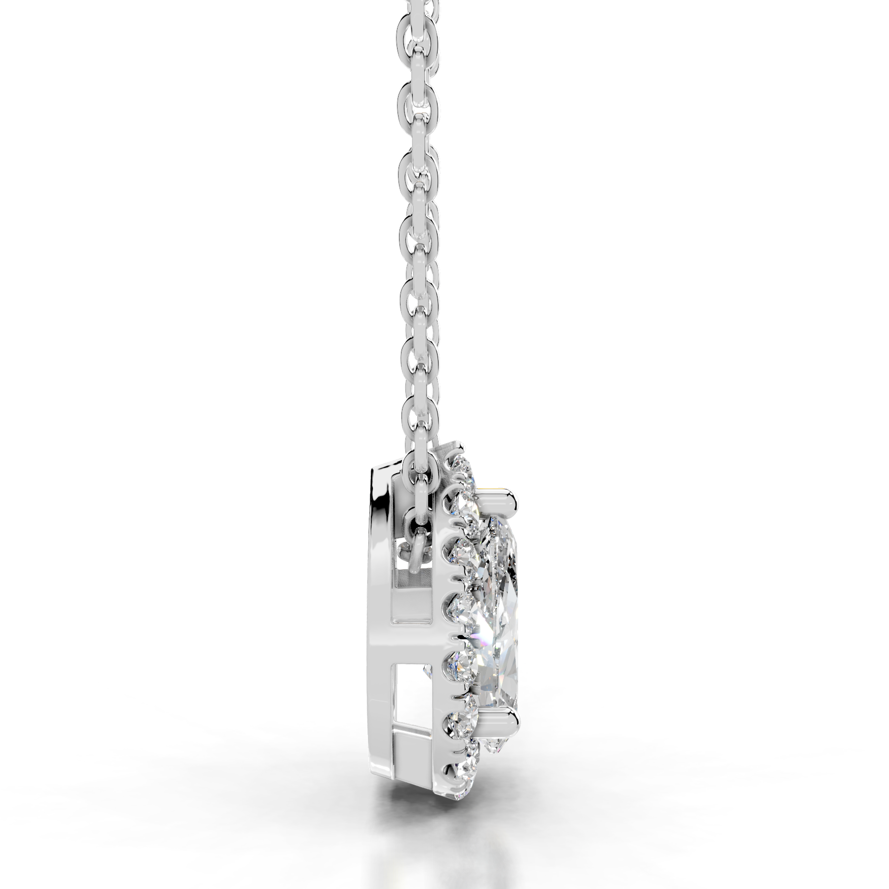 Chantal Lab Grown Diamond Pendant   (1.2 Carat) -14K White Gold