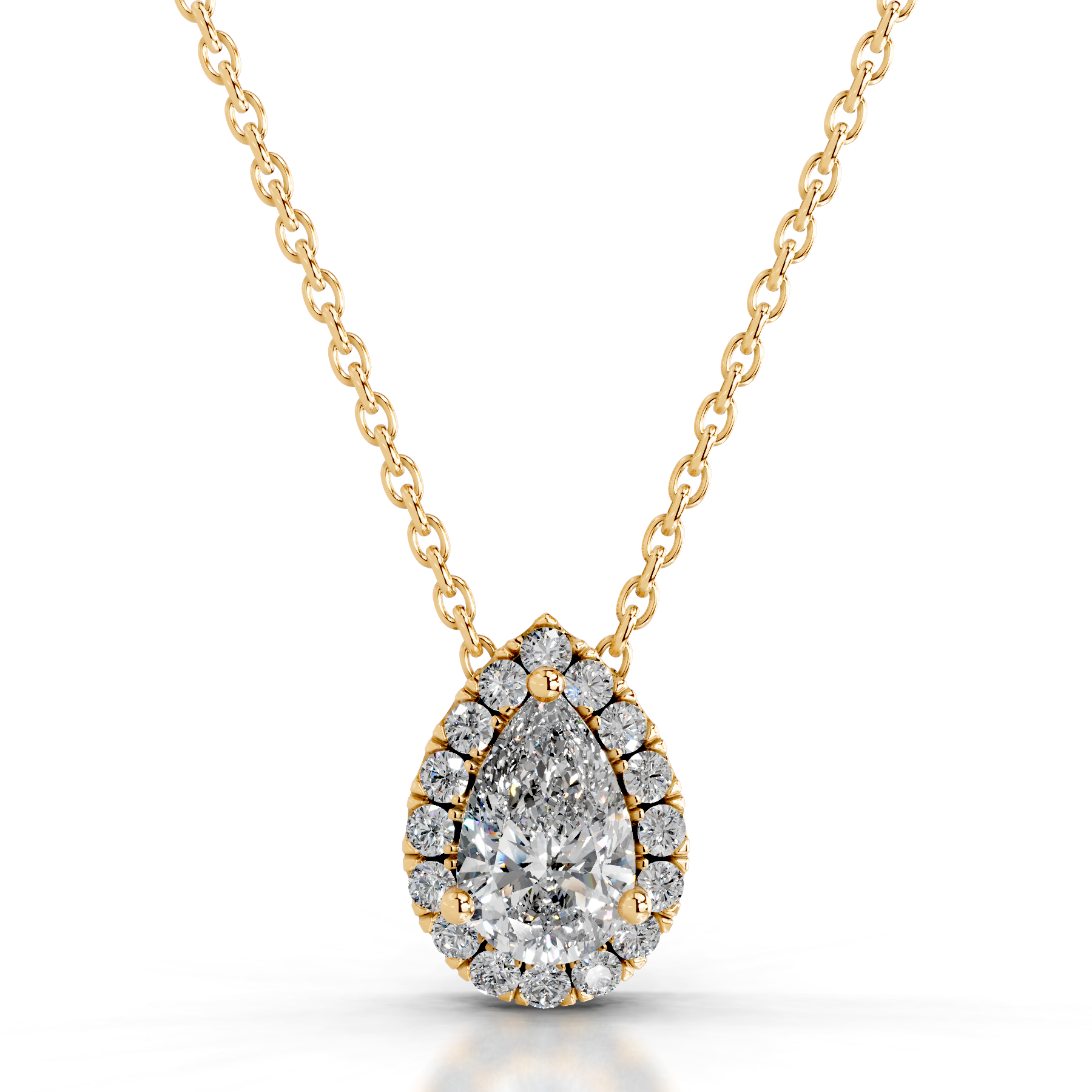 Chantal Diamond Pendant   (1.2 Carat) -18K Yellow Gold