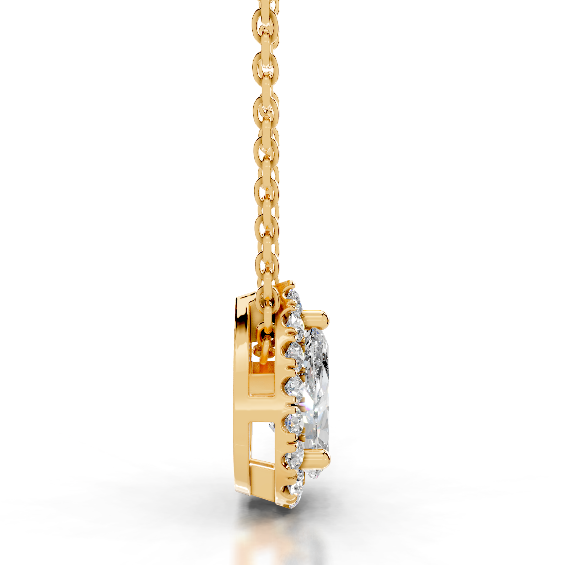 Chantal Diamond Pendant   (1.2 Carat) -18K Yellow Gold