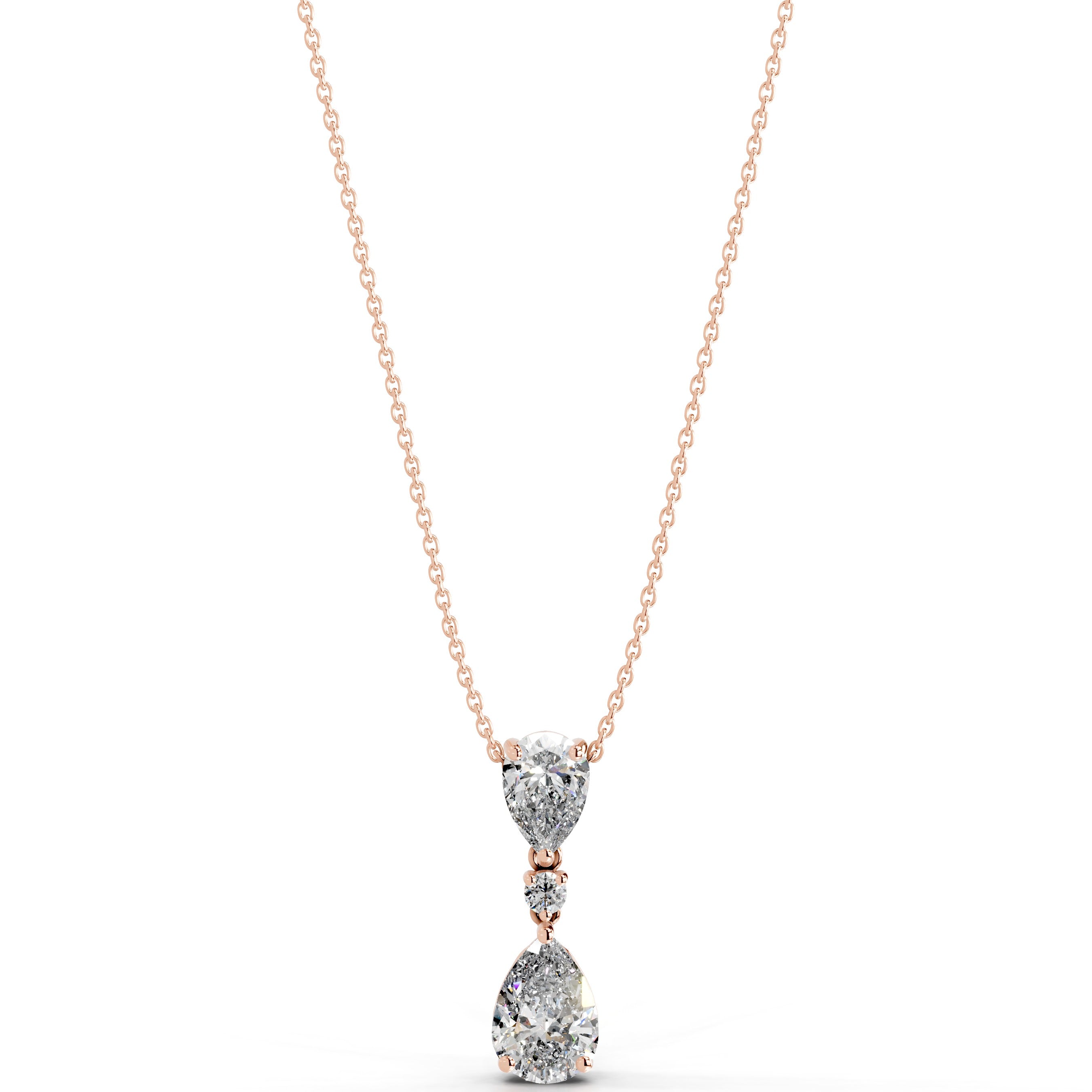 Desiree Lab Grown Diamond Pendant - 14K Rose Gold