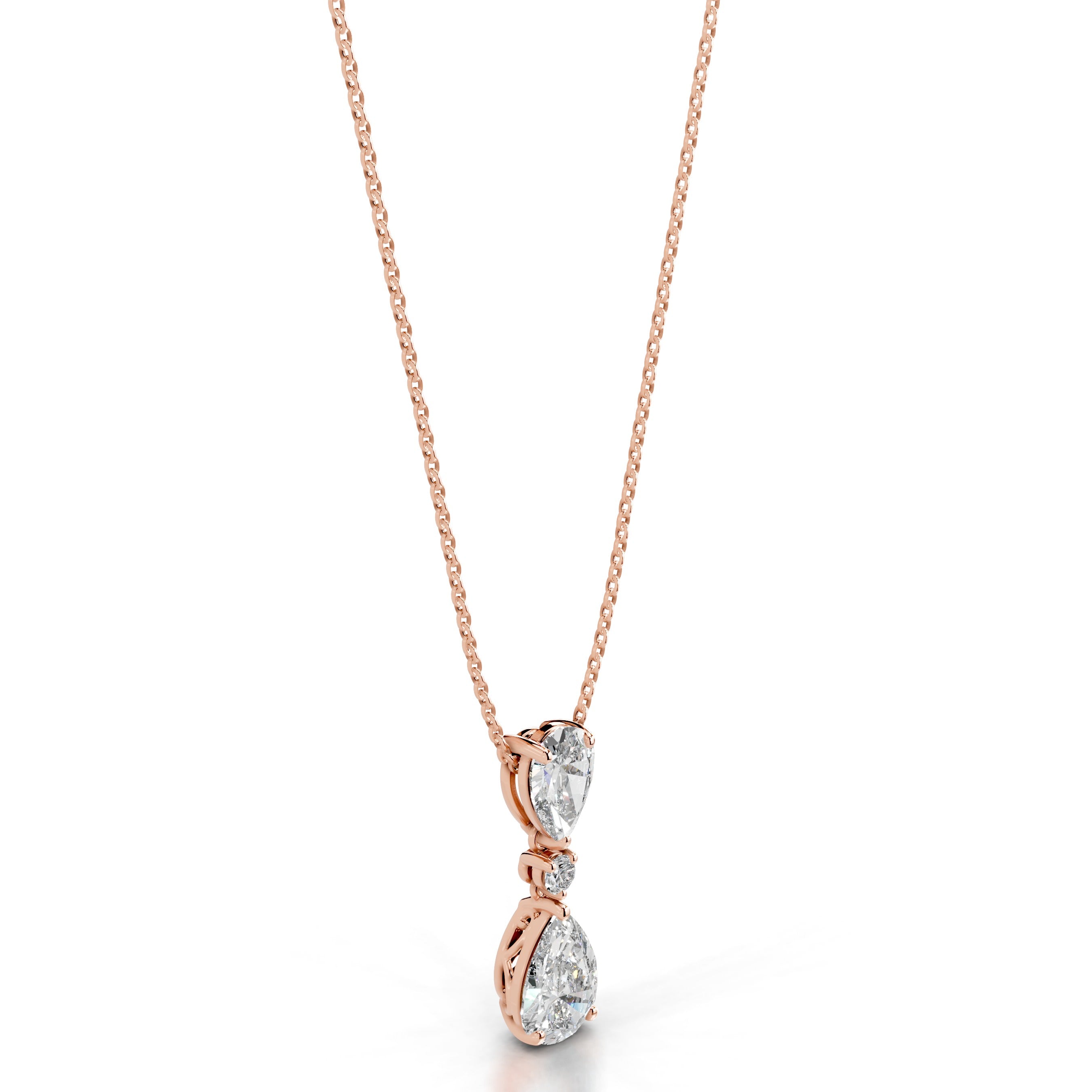 Desiree Diamond Pendant - 14K Rose Gold