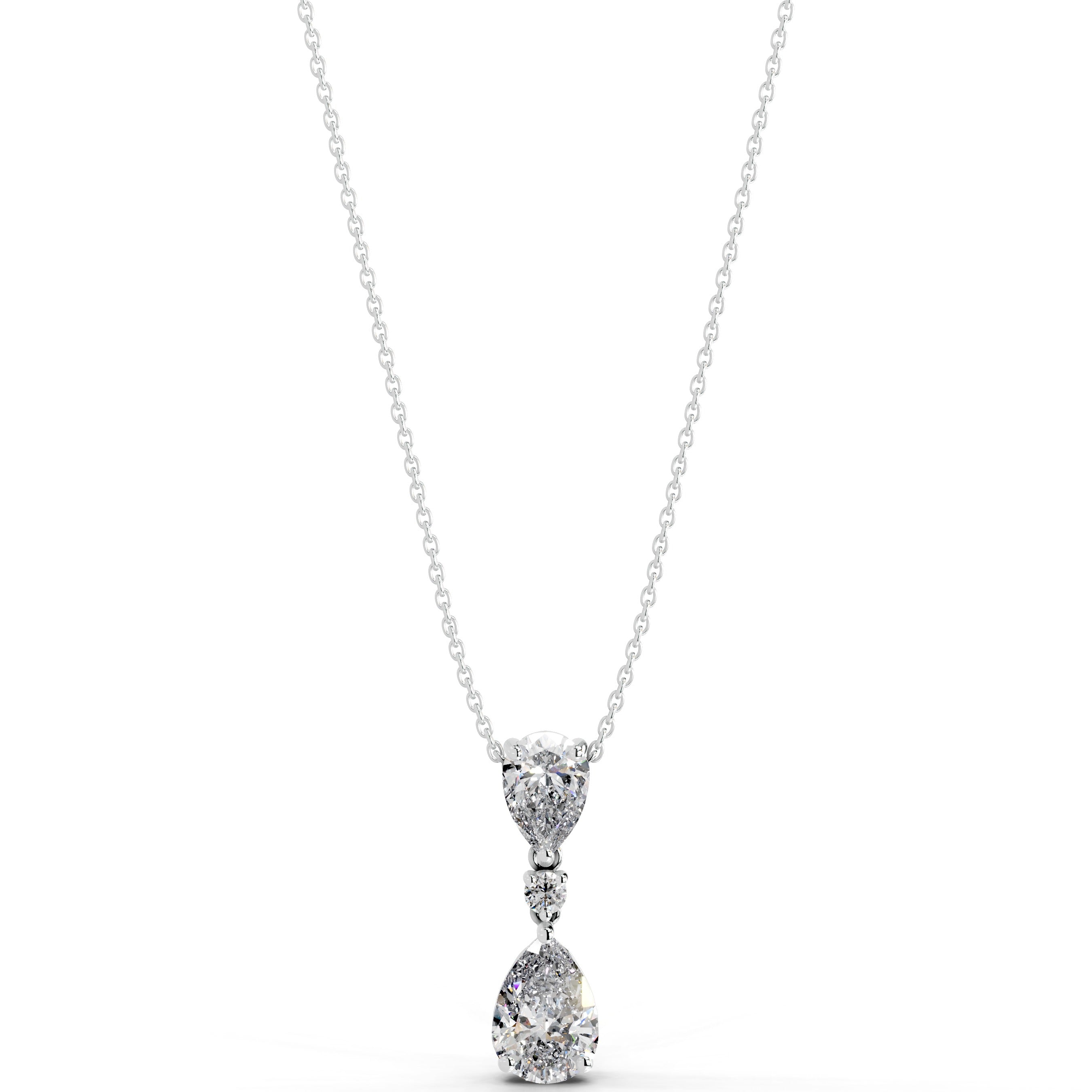 Desiree Lab Grown Diamond Pendant - 18K White Gold