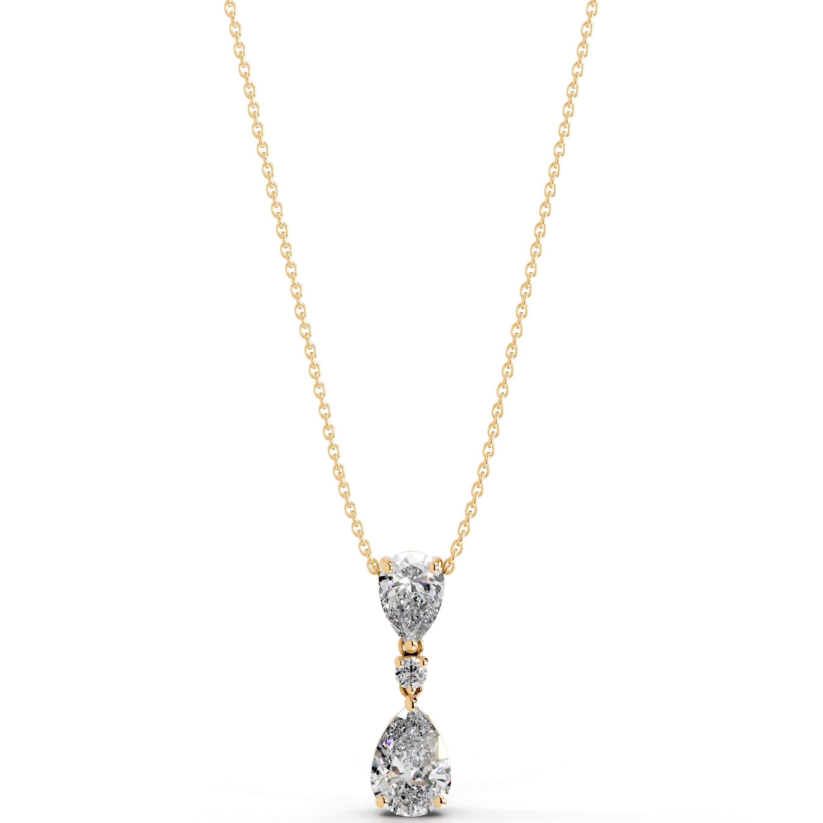 Desiree Diamond Pendant - 18K Yellow Gold