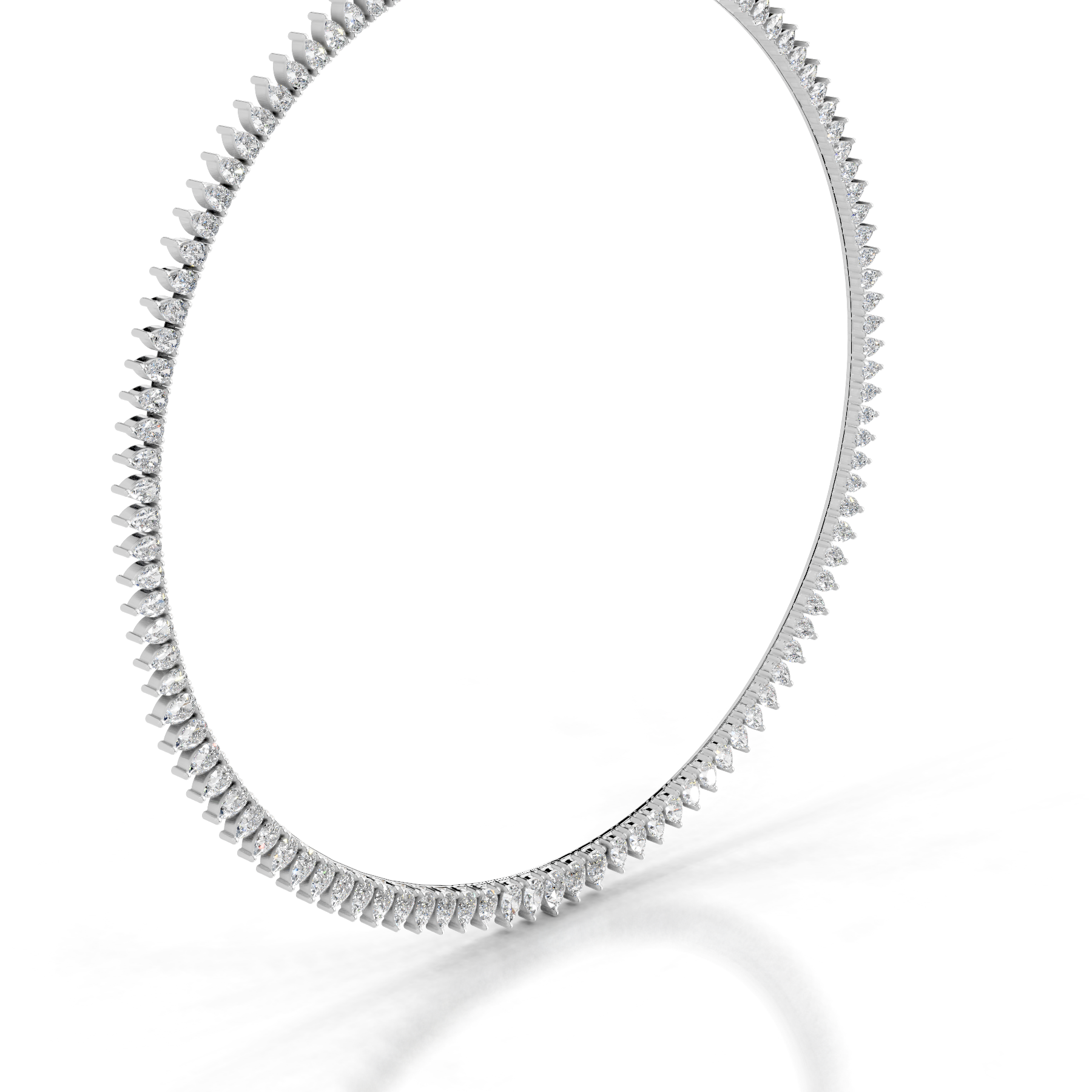 Ayanna Diamond Collier  (15 Carat) -18K White Gold