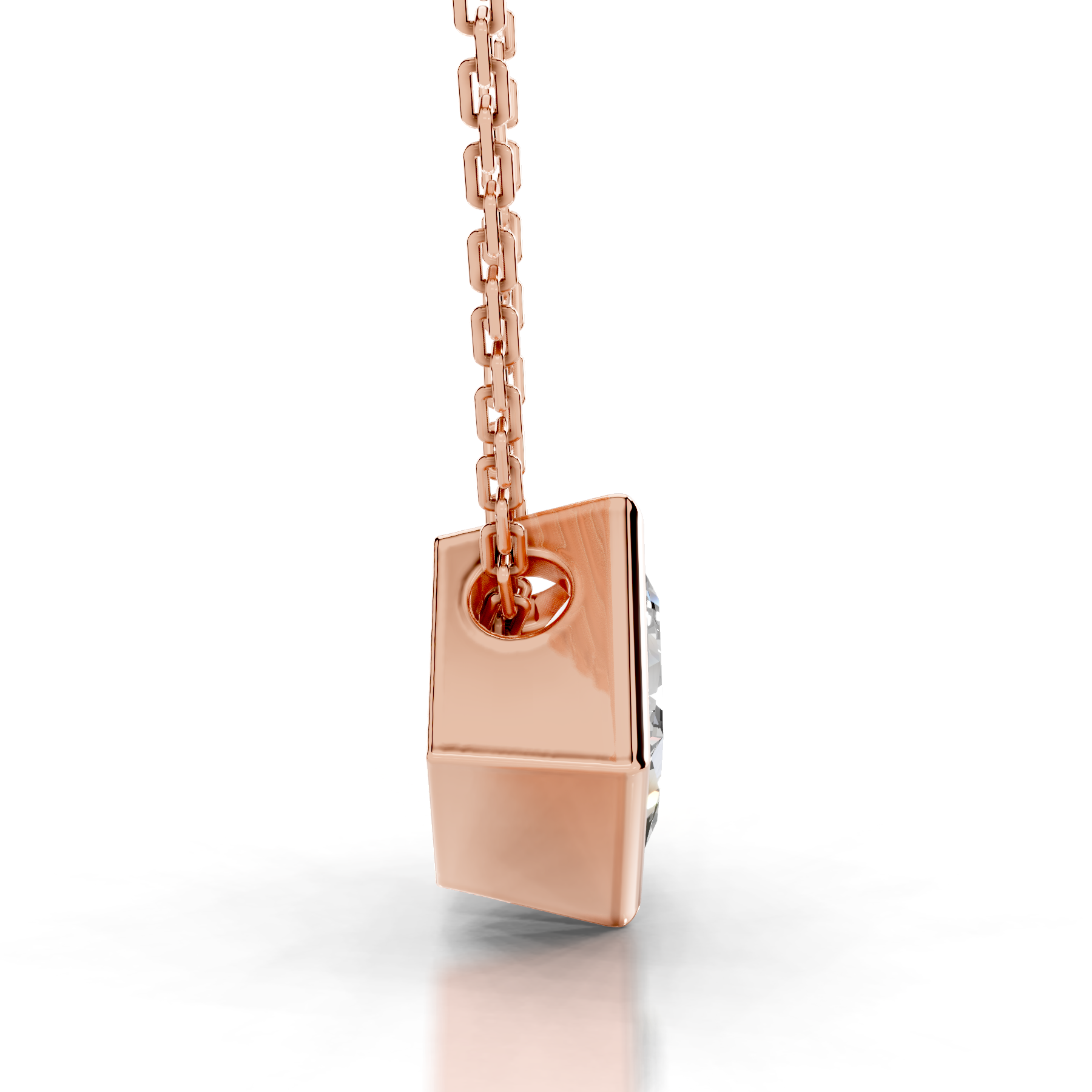 Brianna Diamond Pendant   (2 Carat) -14K Rose Gold