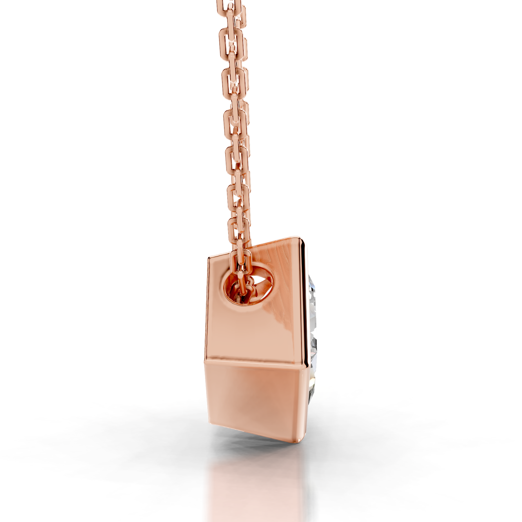 Brianna Diamond Pendant (2 Carat) -14K Rose Gold - Main Stone 2.07 Carat