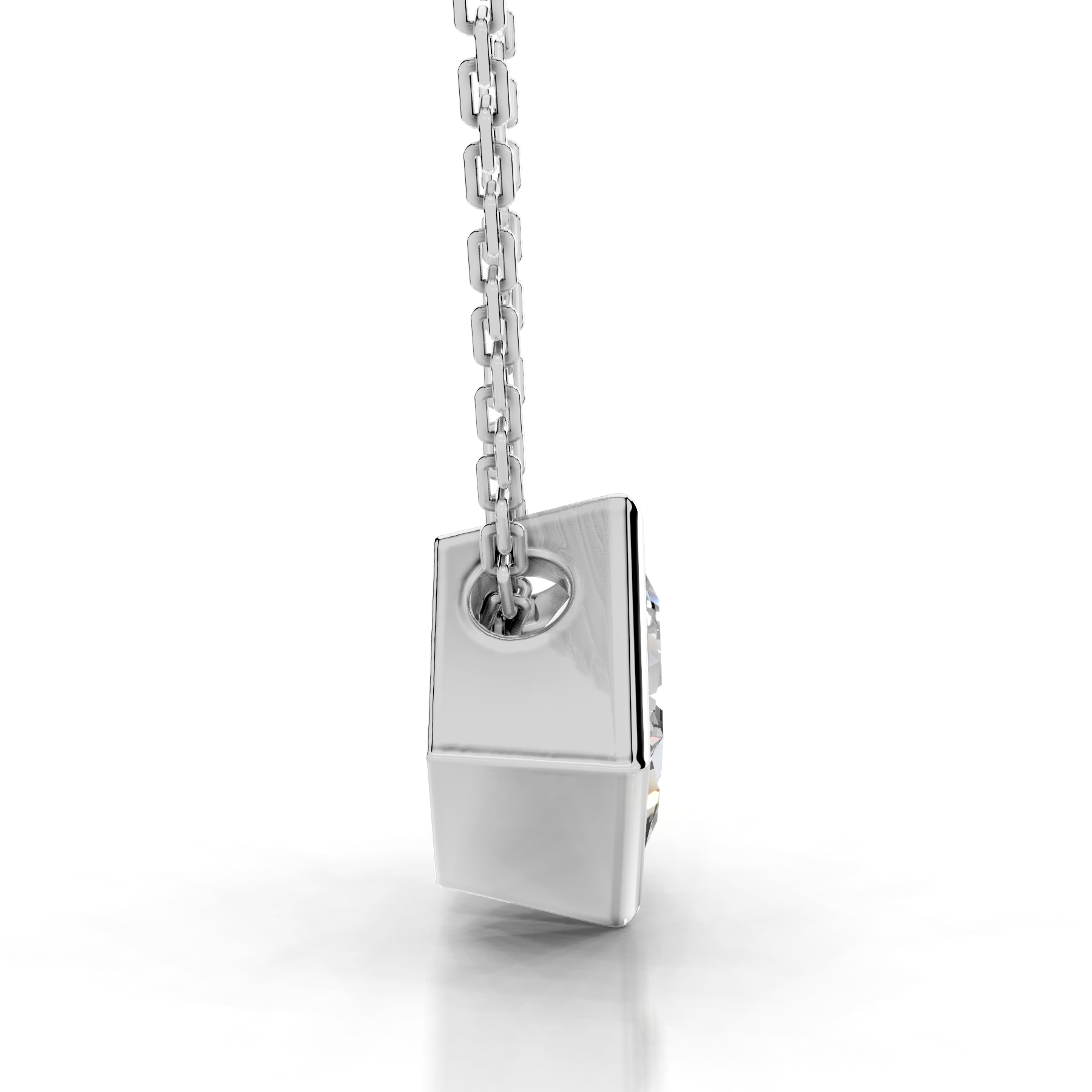 Brianna Diamond Pendant   (2 Carat) -18K White Gold