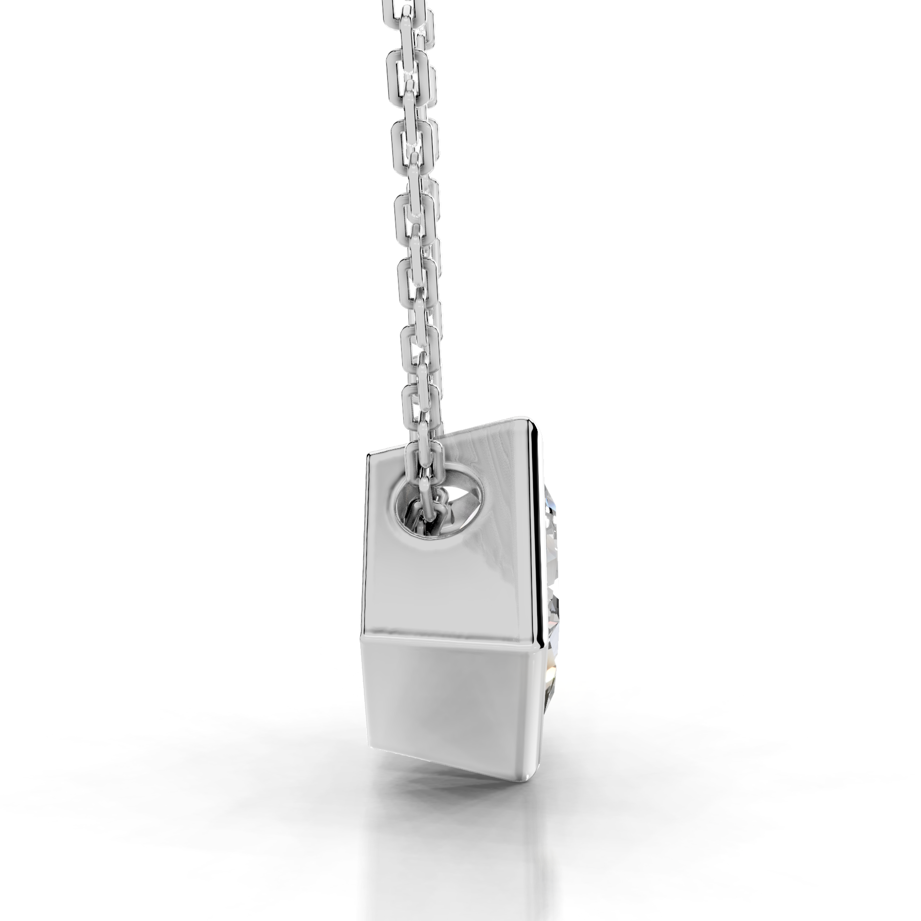 Brianna Diamond Pendant (2 Carat) -18K White Gold - Main Stone 2.07 Carat