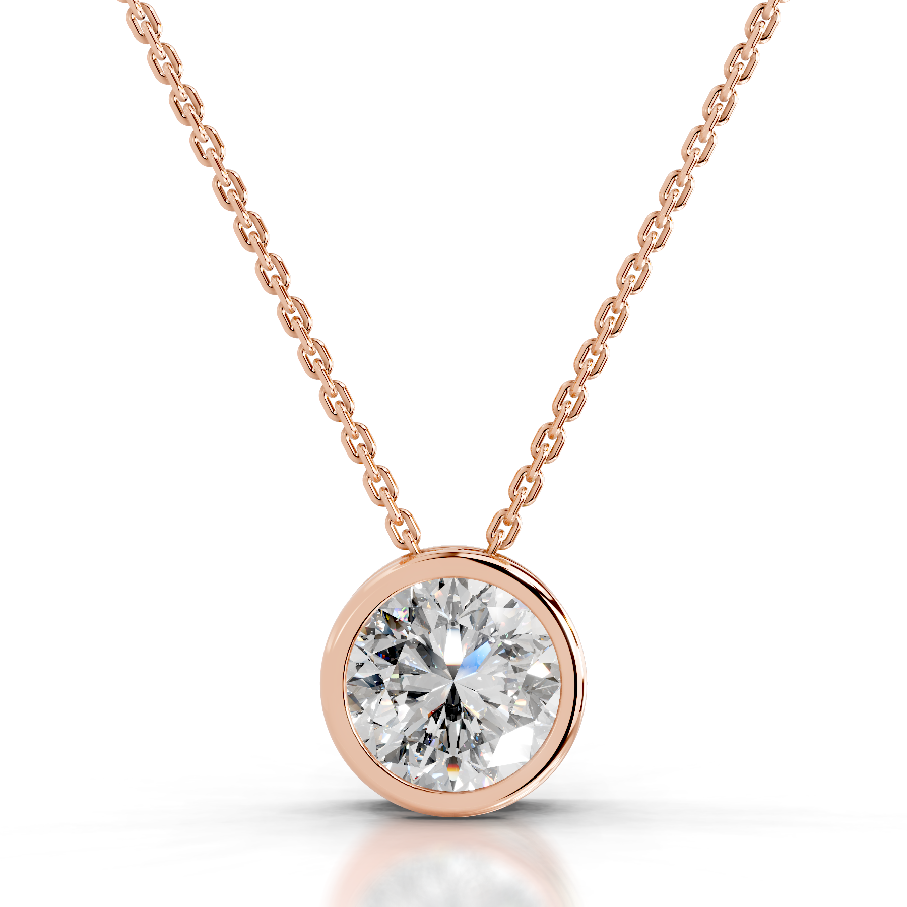 Petit Beyonce Lab Grown Diamond Pendant -14K Rose Gold