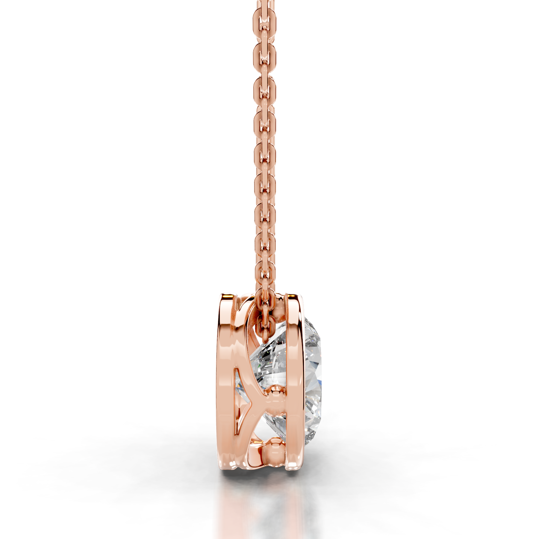 Petit Beyonce Lab Grown Diamond Pendant -14K Rose Gold