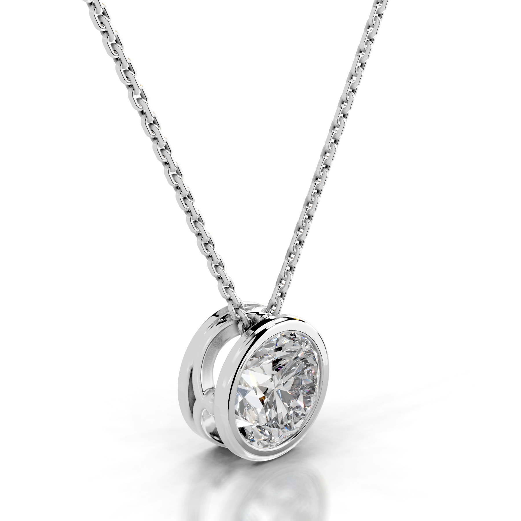 Petit Beyonce Lab Grown Diamond Pendant -14K White Gold