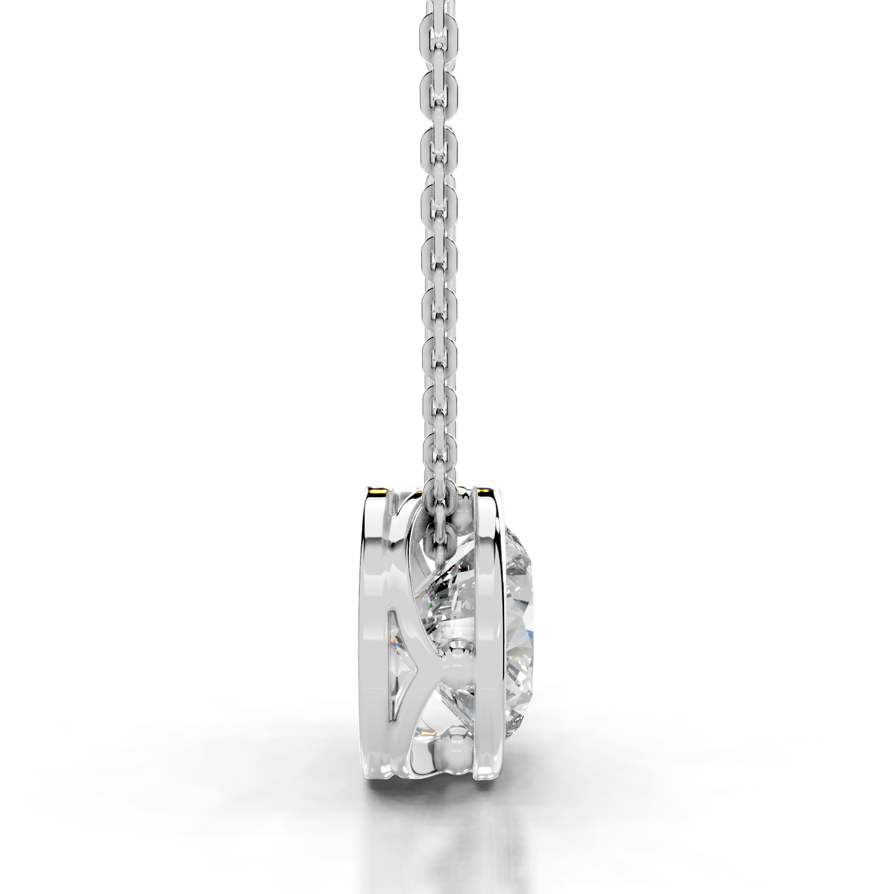 Petit Beyonce Lab Grown Diamond Pendant -18K White Gold