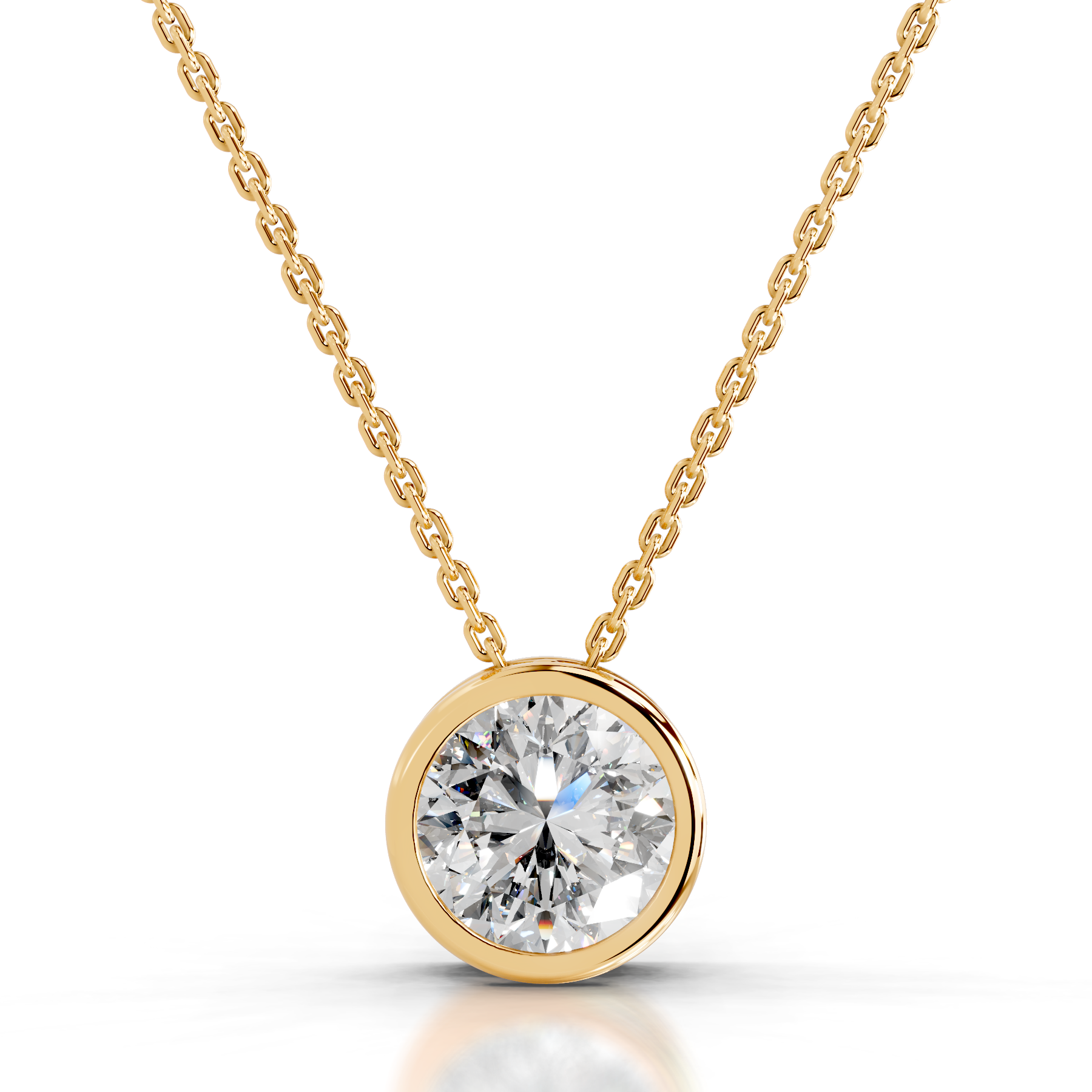 Petit Beyonce Lab Grown Diamond Pendant -18K Yellow Gold