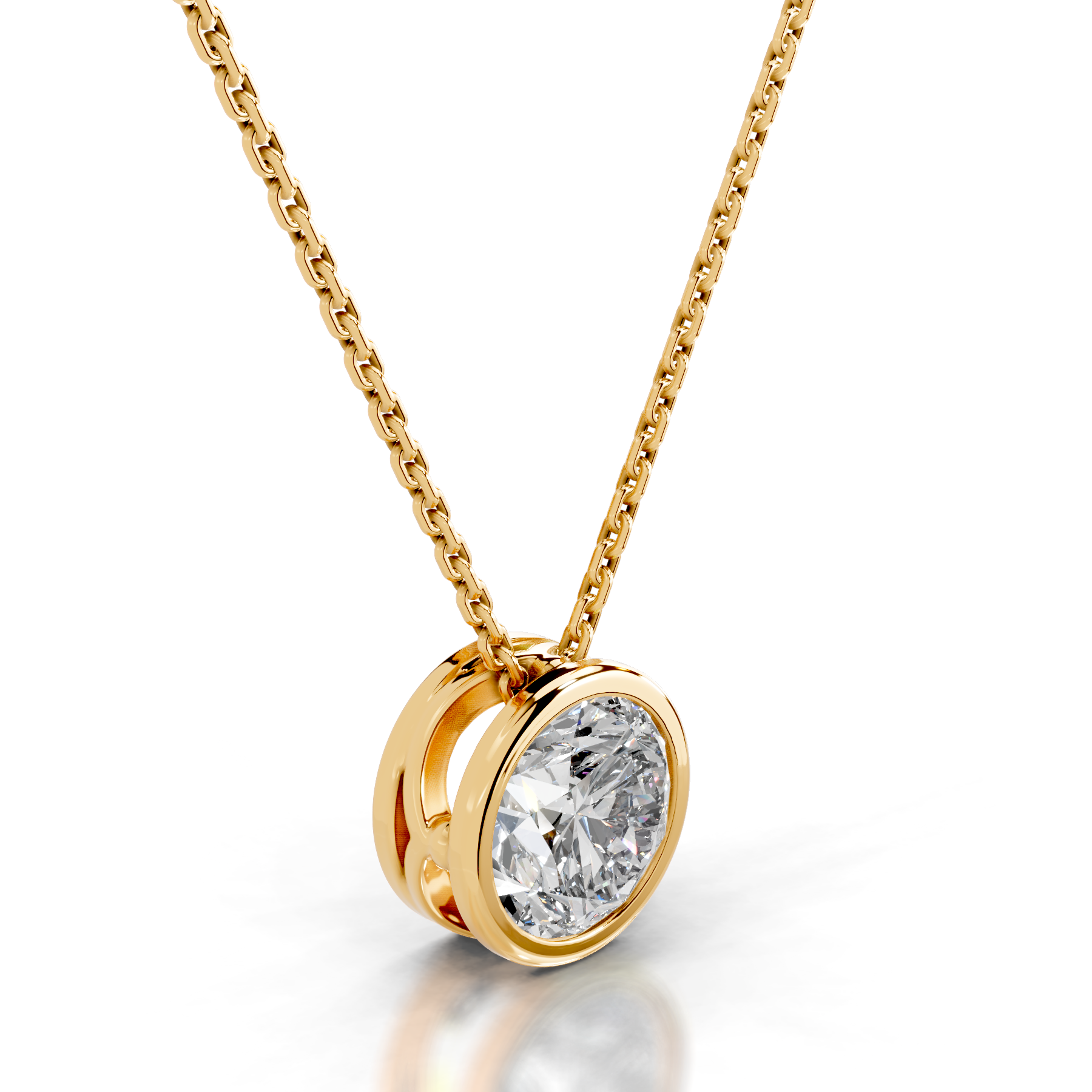 Petit Beyonce Lab Grown Diamond Pendant -18K Yellow Gold